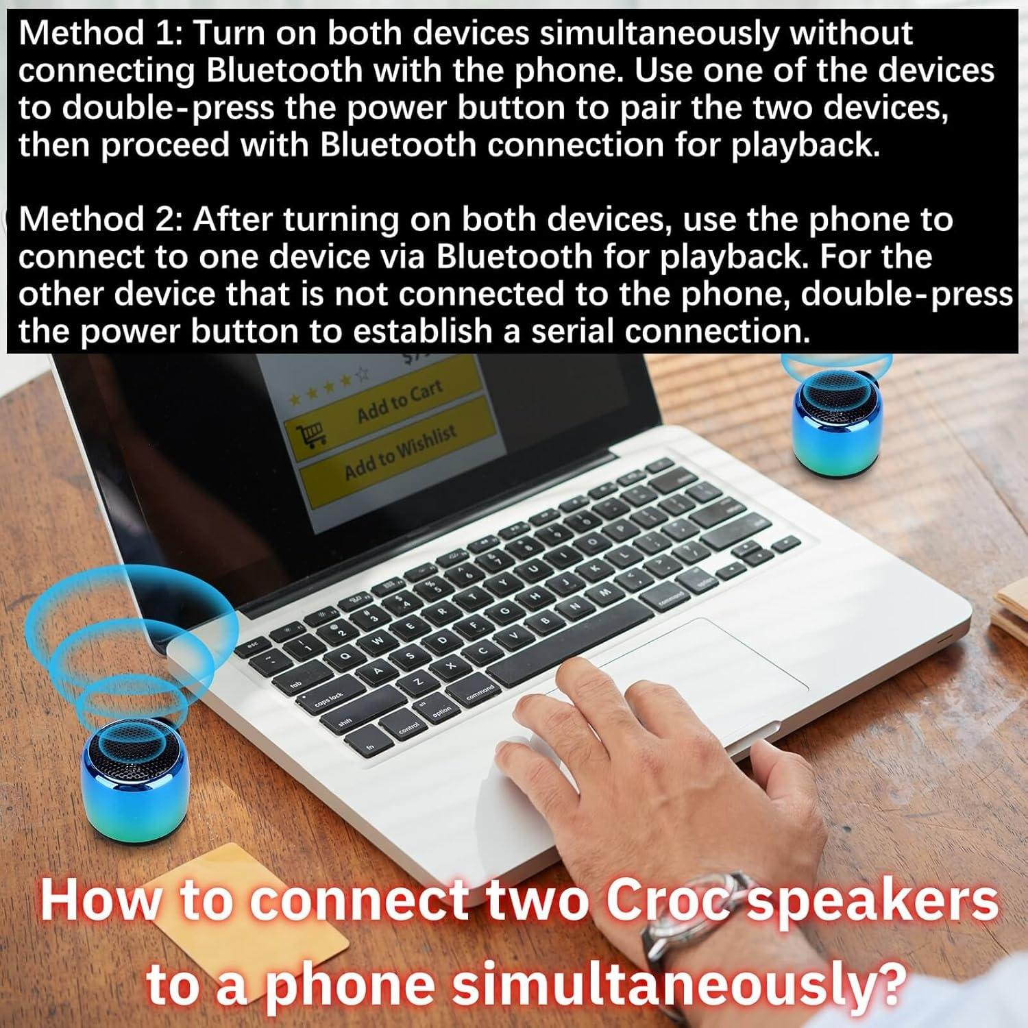 Altavoz Mini Bluetooth UUEENN para Clog Negro - Portátil