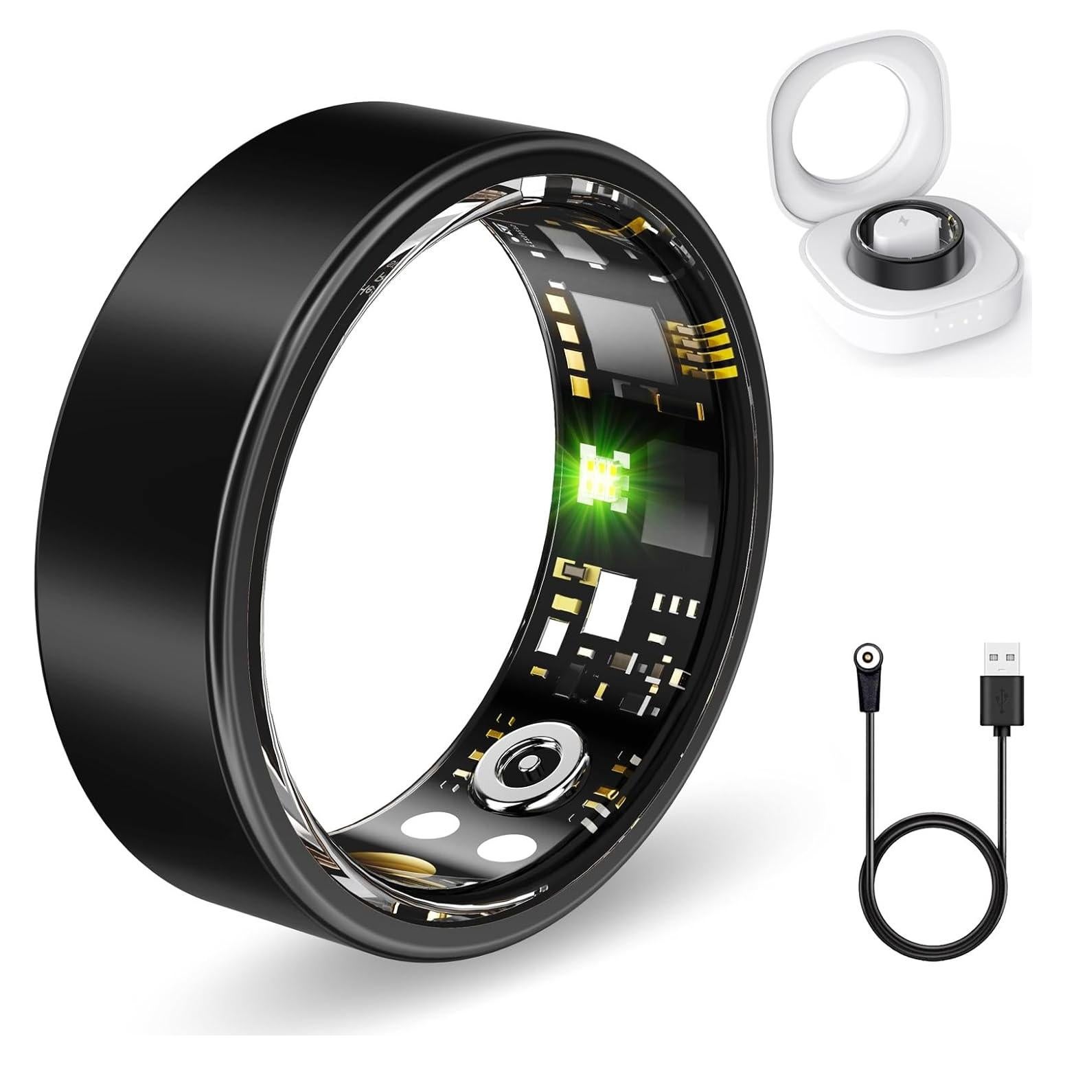 Anillo Inteligente FKGZJF Negro 6# - Salud y Fitness, IP68