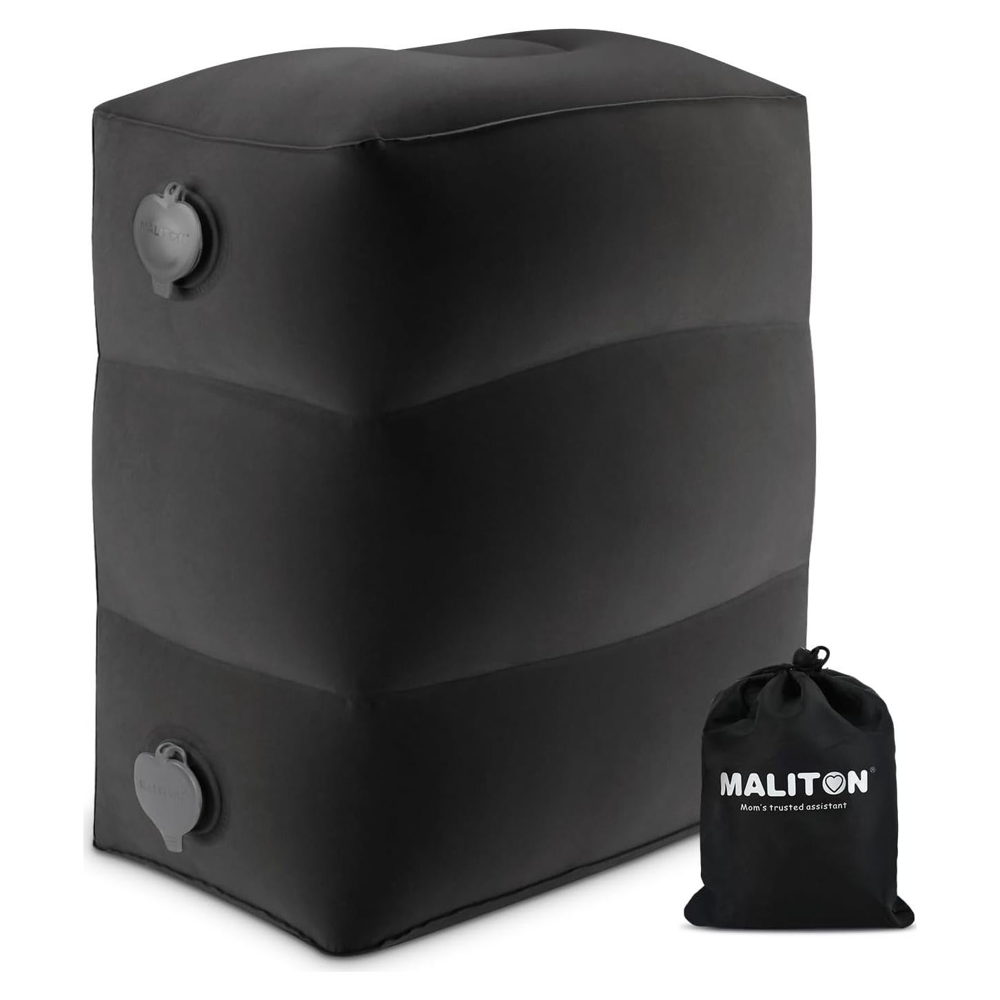 Almohada Inflable de Descanso para Pies Maliton - Negro, 1 Paquete