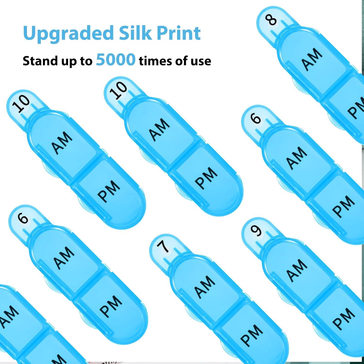 Organizador de Pastillas Mensual Daviky 30 Días AM PM Azul