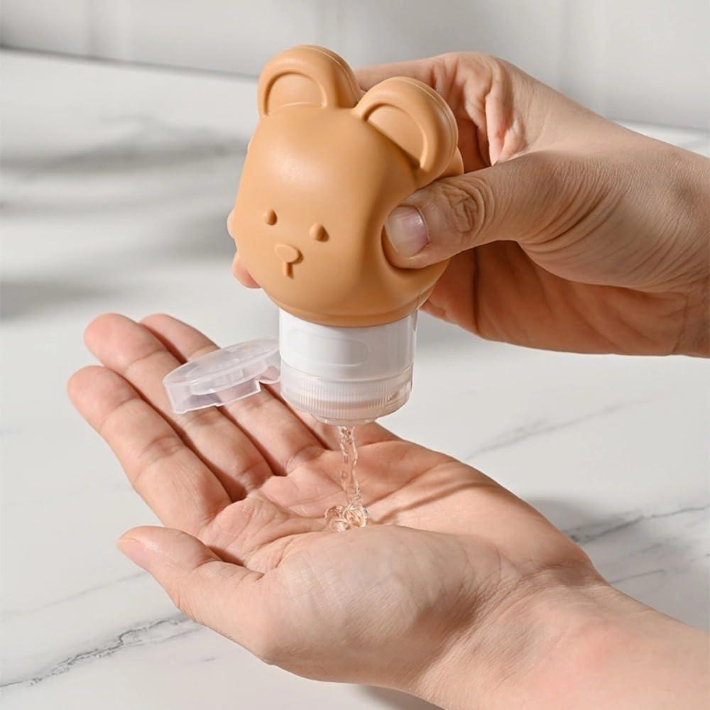 Conjunto de Botellas de Viaje SIFRTOA 3 Pack 80ML Silicona Beige