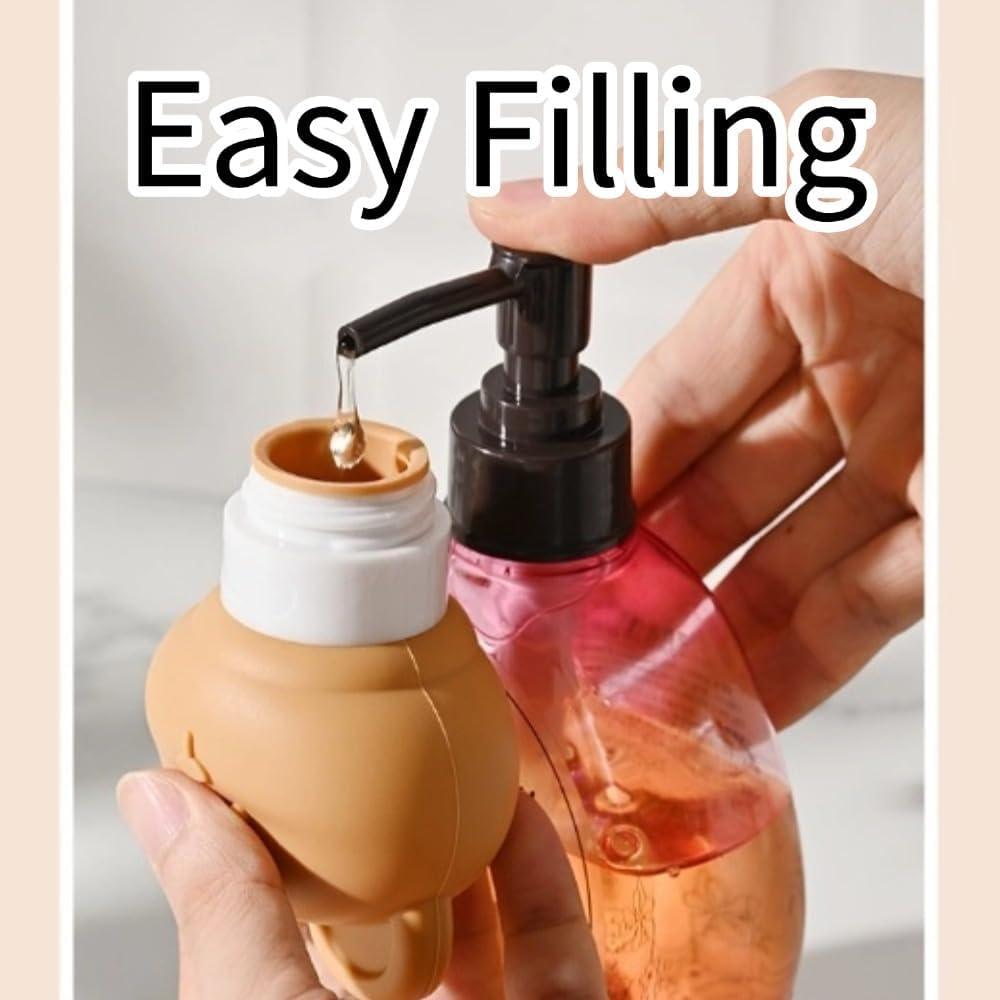 Conjunto de Botellas de Viaje SIFRTOA 3 Pack 80ML Silicona Beige