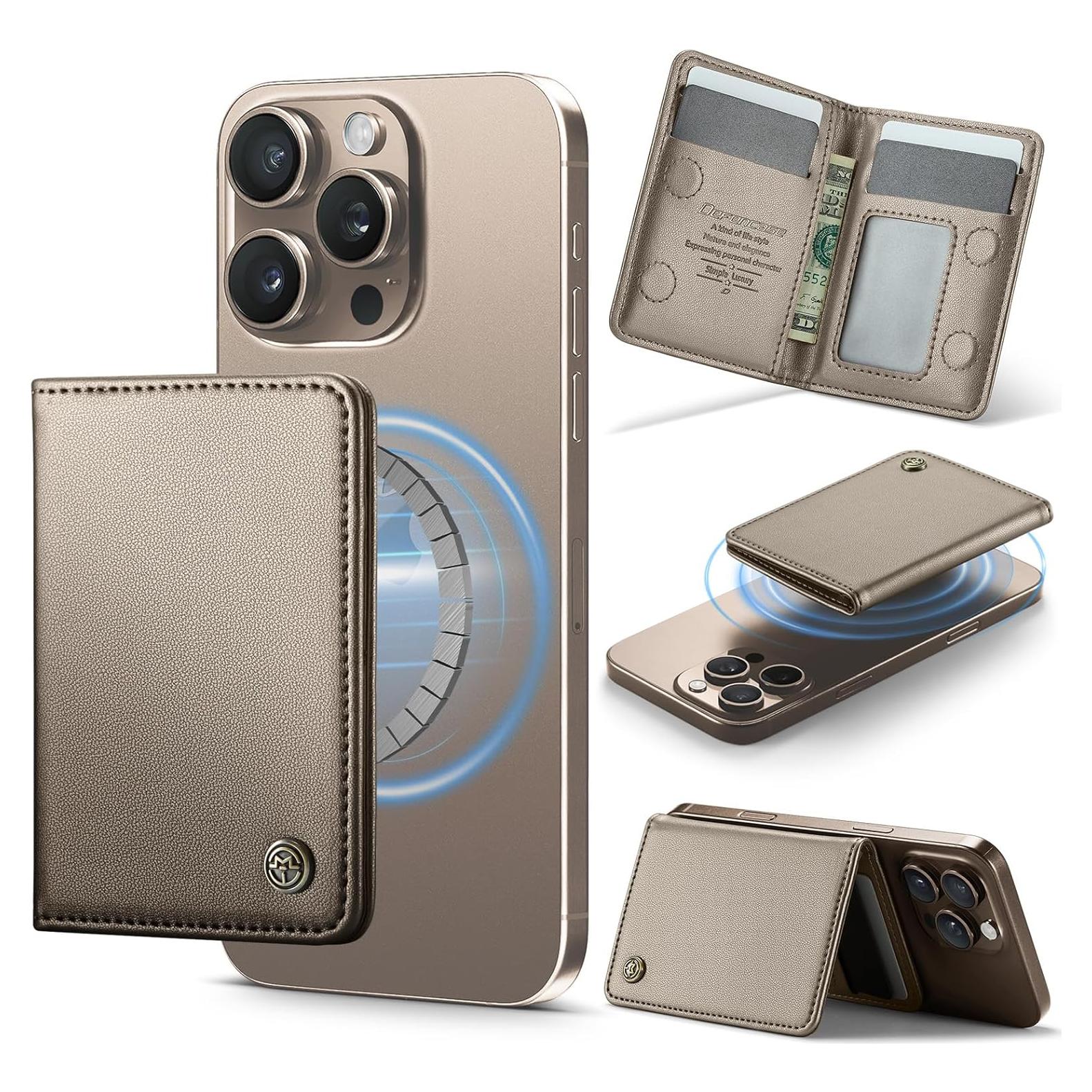 Cartera Magnética Defencase para iPhone 16/15/14/13/12, Titanio