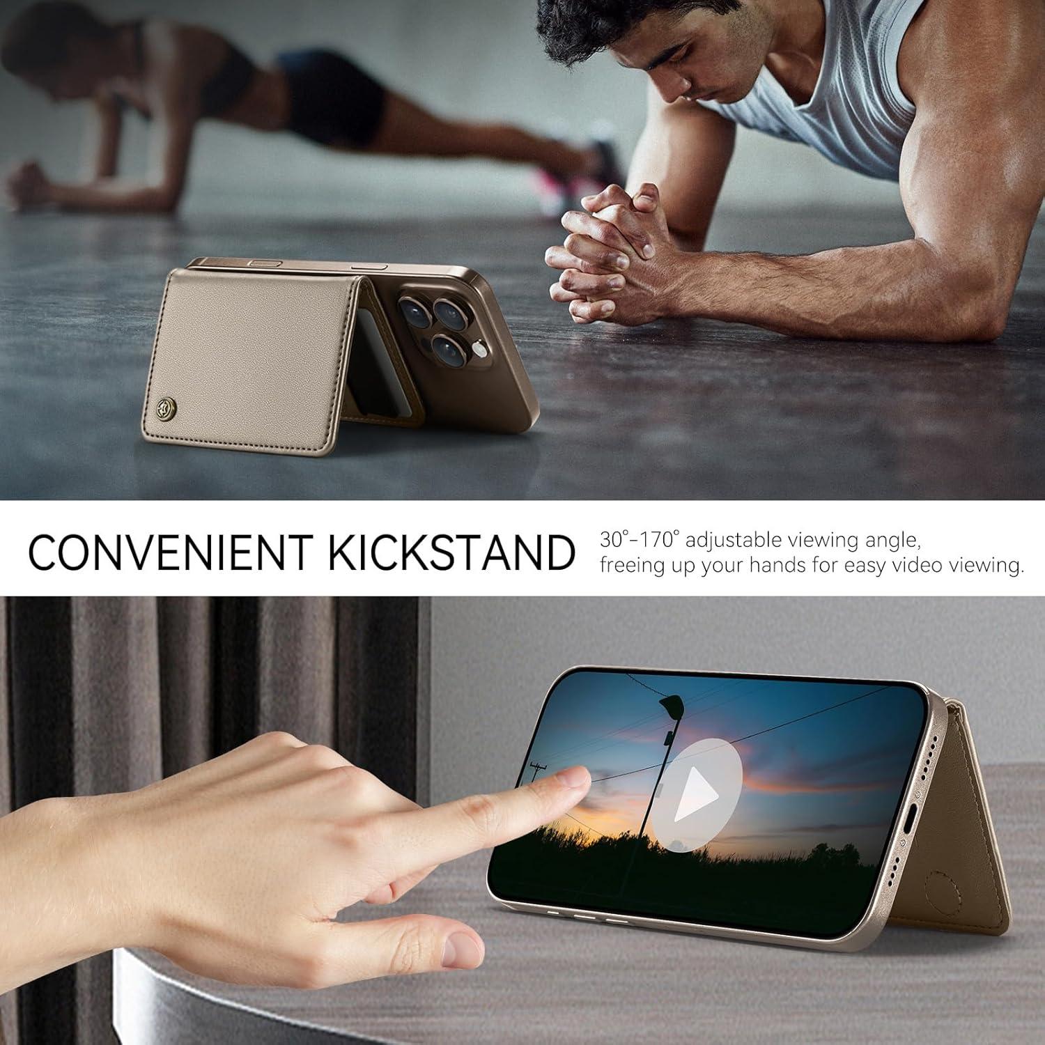 Cartera Magnética Defencase para iPhone 16/15/14/13/12, Titanio