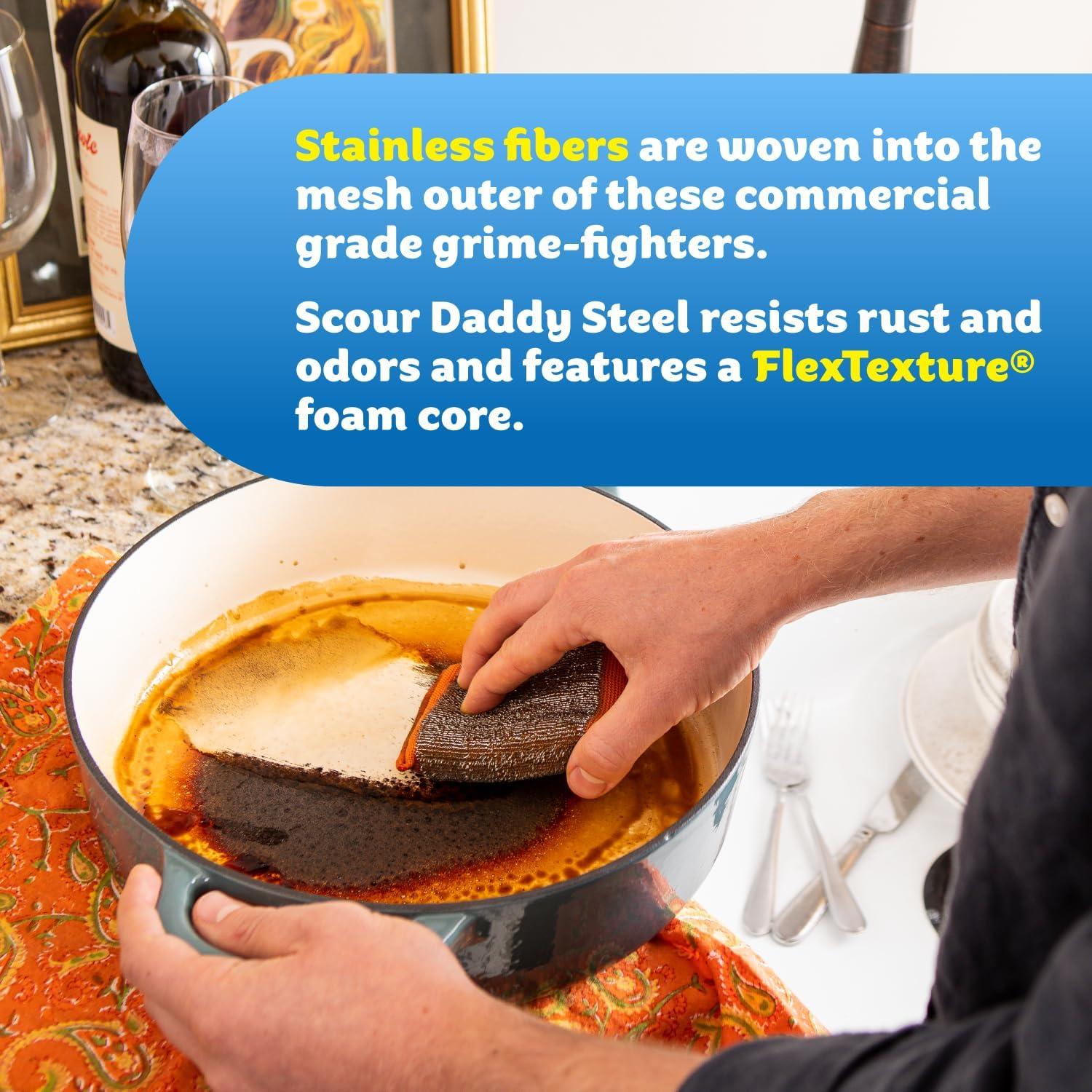 Esponjas de Acero Inoxidable Scrub Daddy XL - 18 Unidades