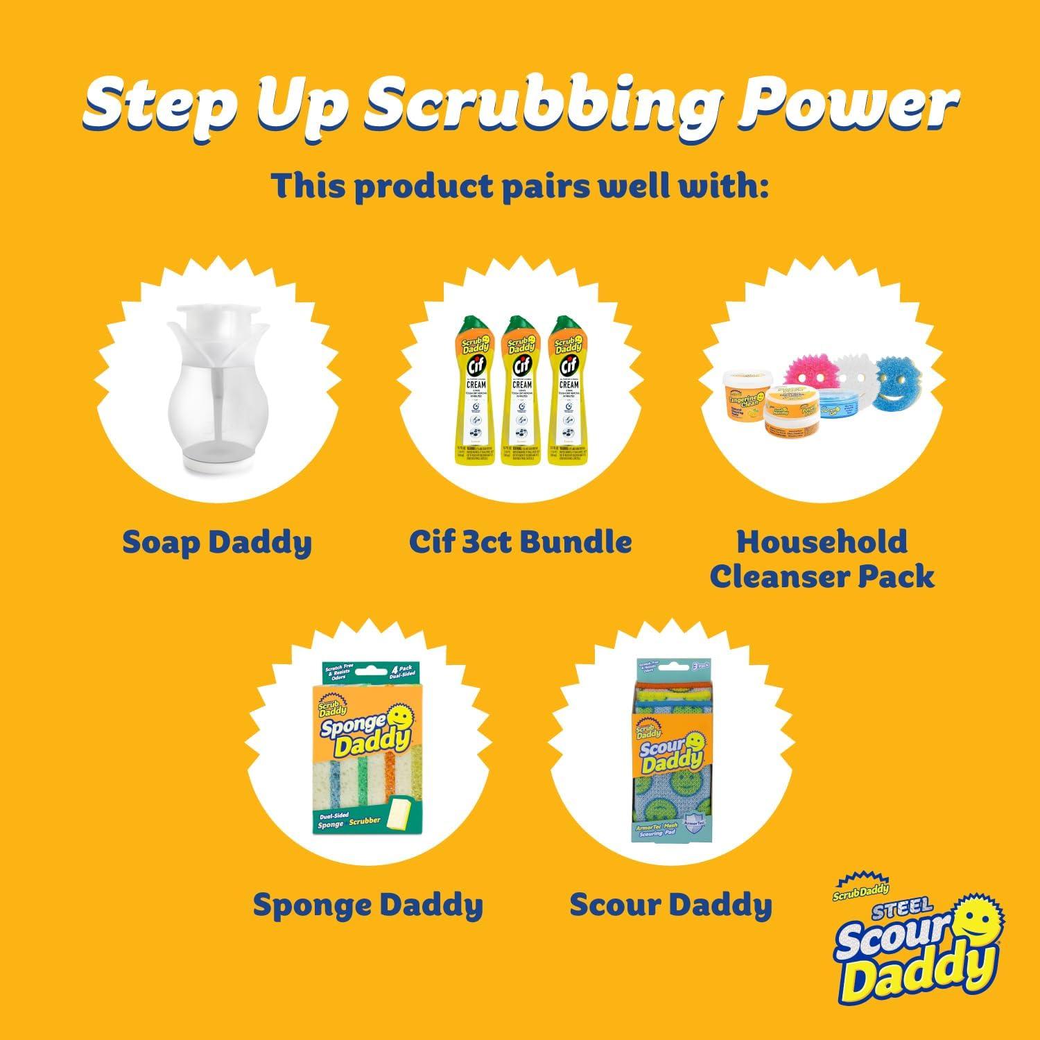 Esponjas de Acero Inoxidable Scrub Daddy XL - 18 Unidades