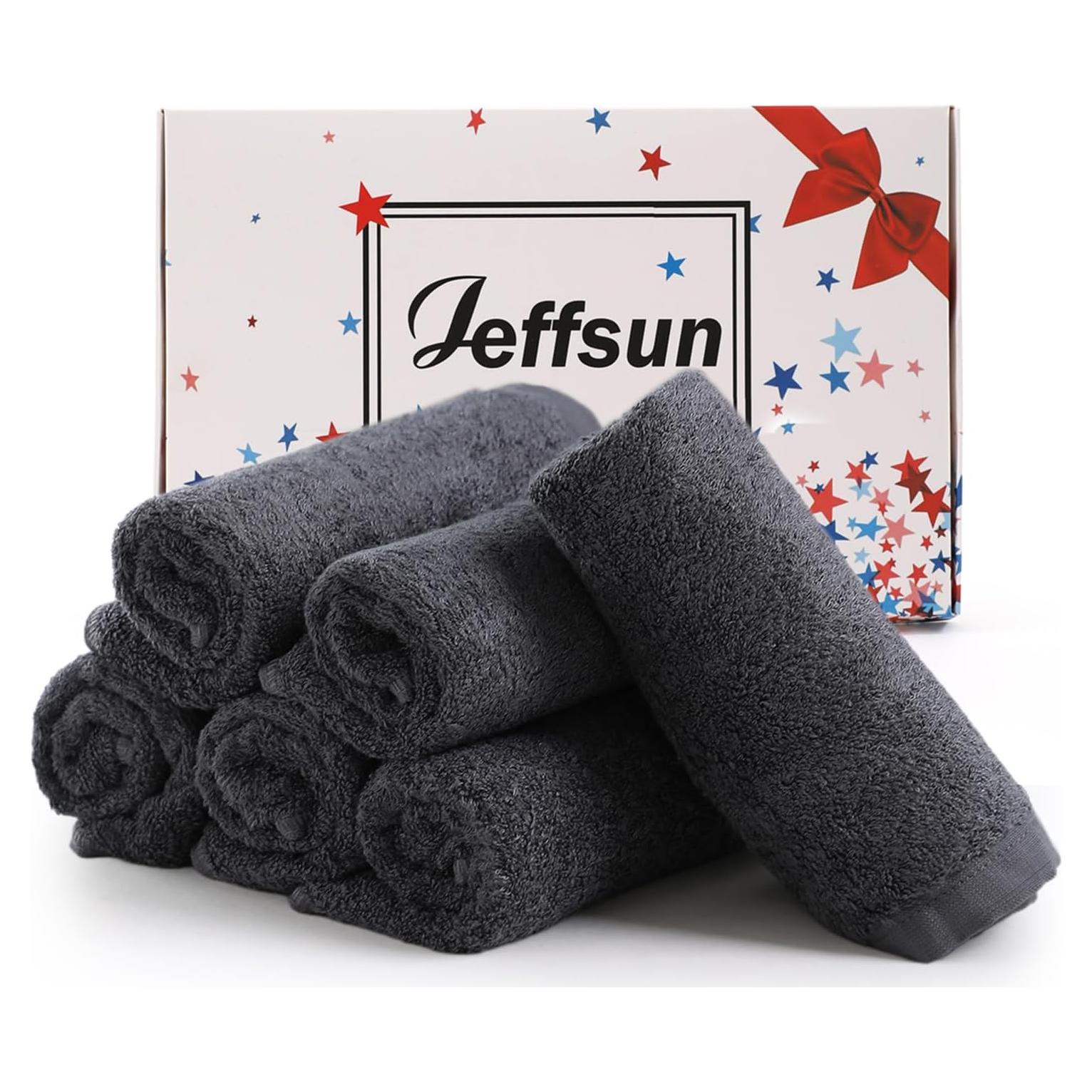 Toallas de cara reutilizables Jeffsun 33x33 cm 6 paquetes gris