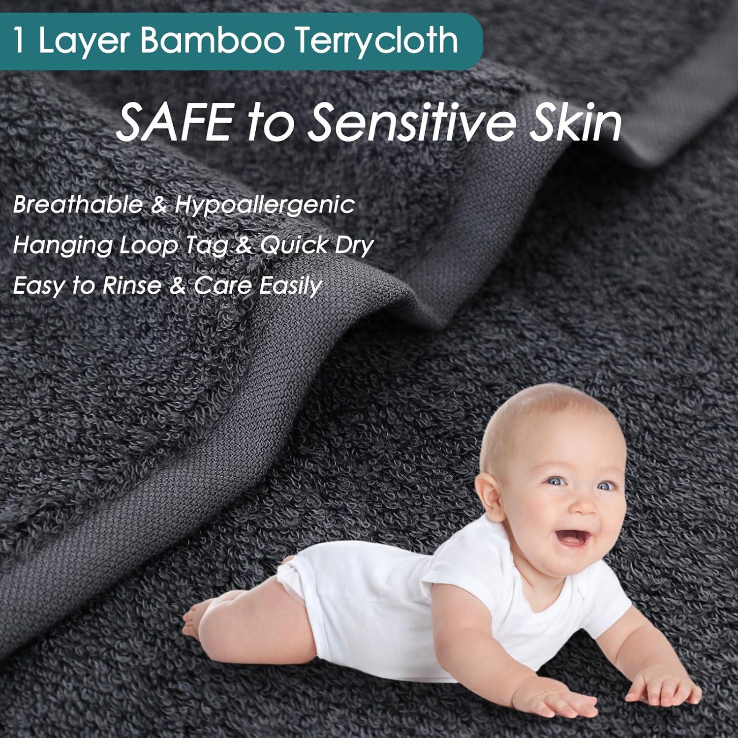 Toallas de cara reutilizables Jeffsun 33x33 cm 6 paquetes gris