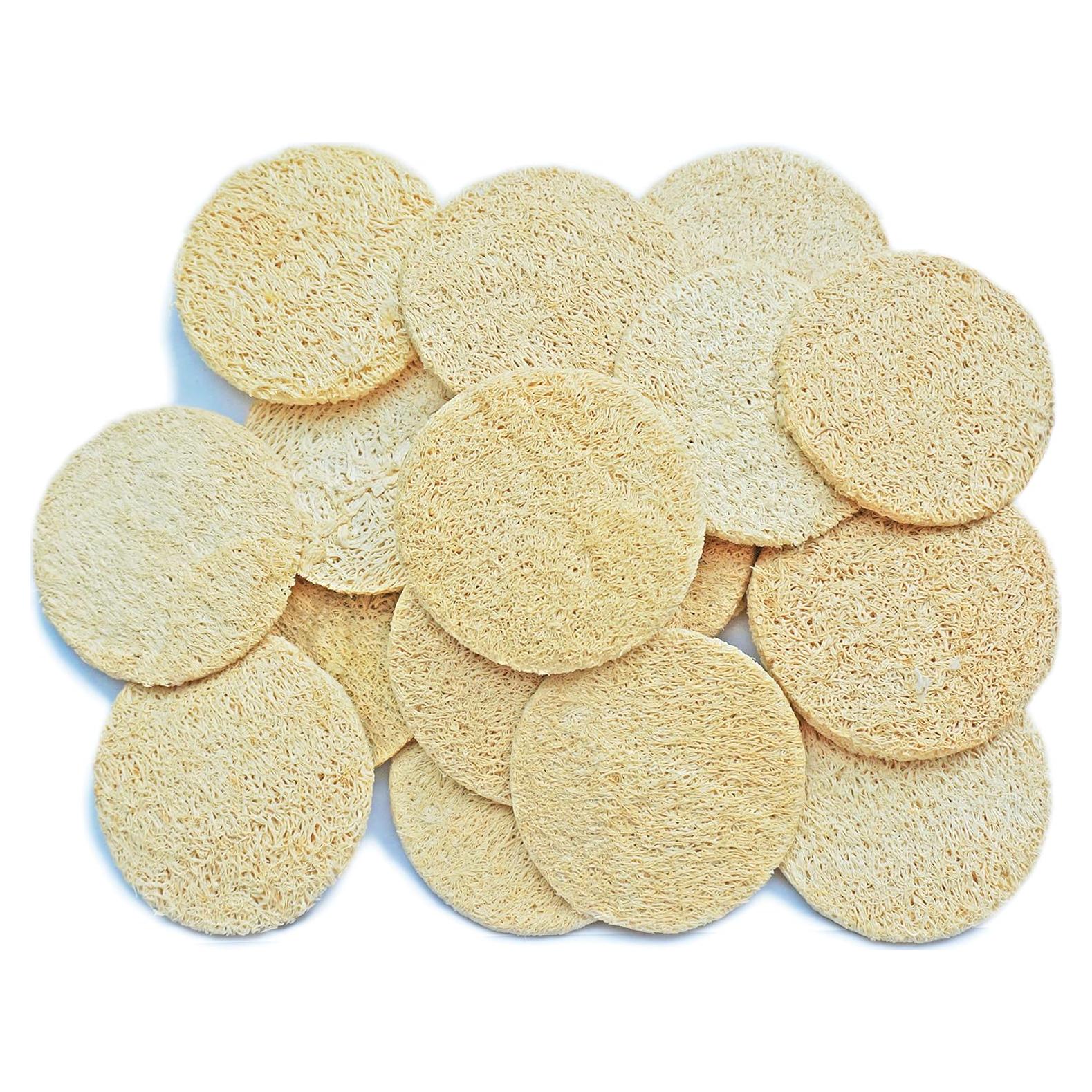 Paquete de 18 Esponjas de Lufa Natural Exfoliantes 6cm