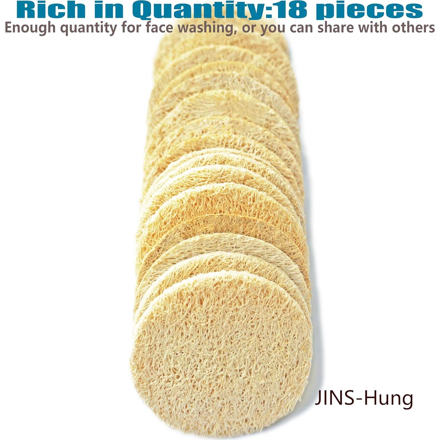 Paquete de 18 Esponjas de Lufa Natural Exfoliantes 6cm