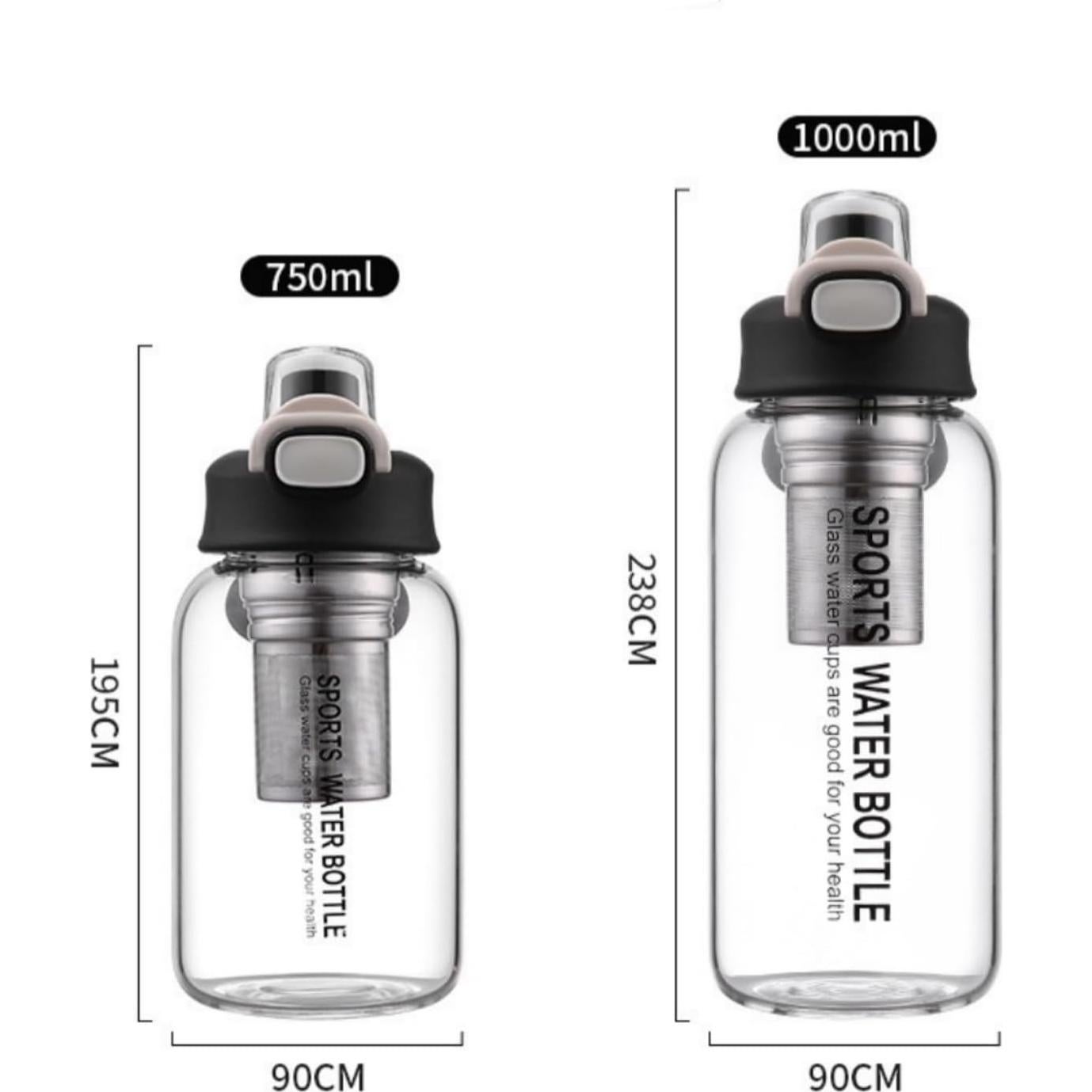 Botella de Té de Vidrio Borosilicatado HOYUANSU 750ML