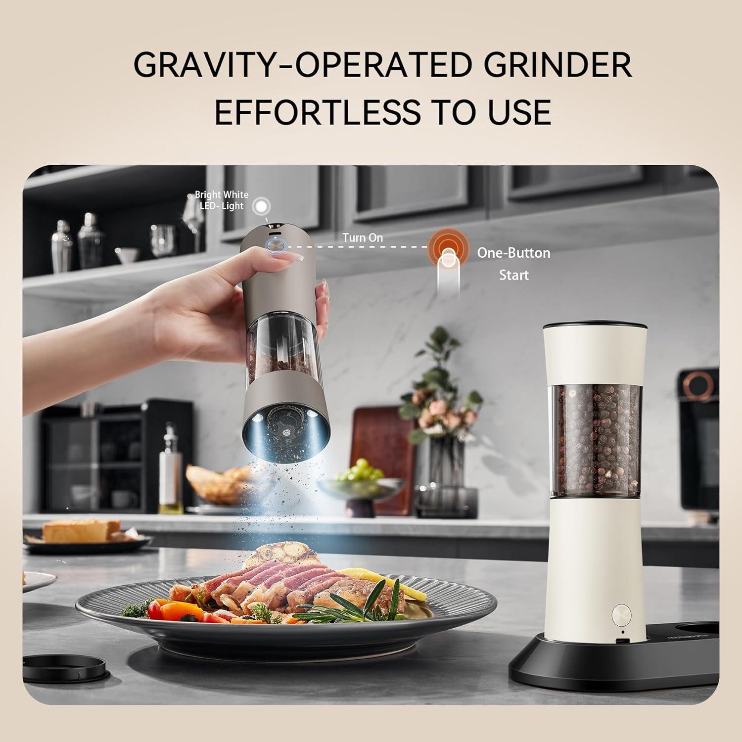 Juego de Molinillos Eléctricos de Sal y Pimienta CULINARY FUN 2 Pzs