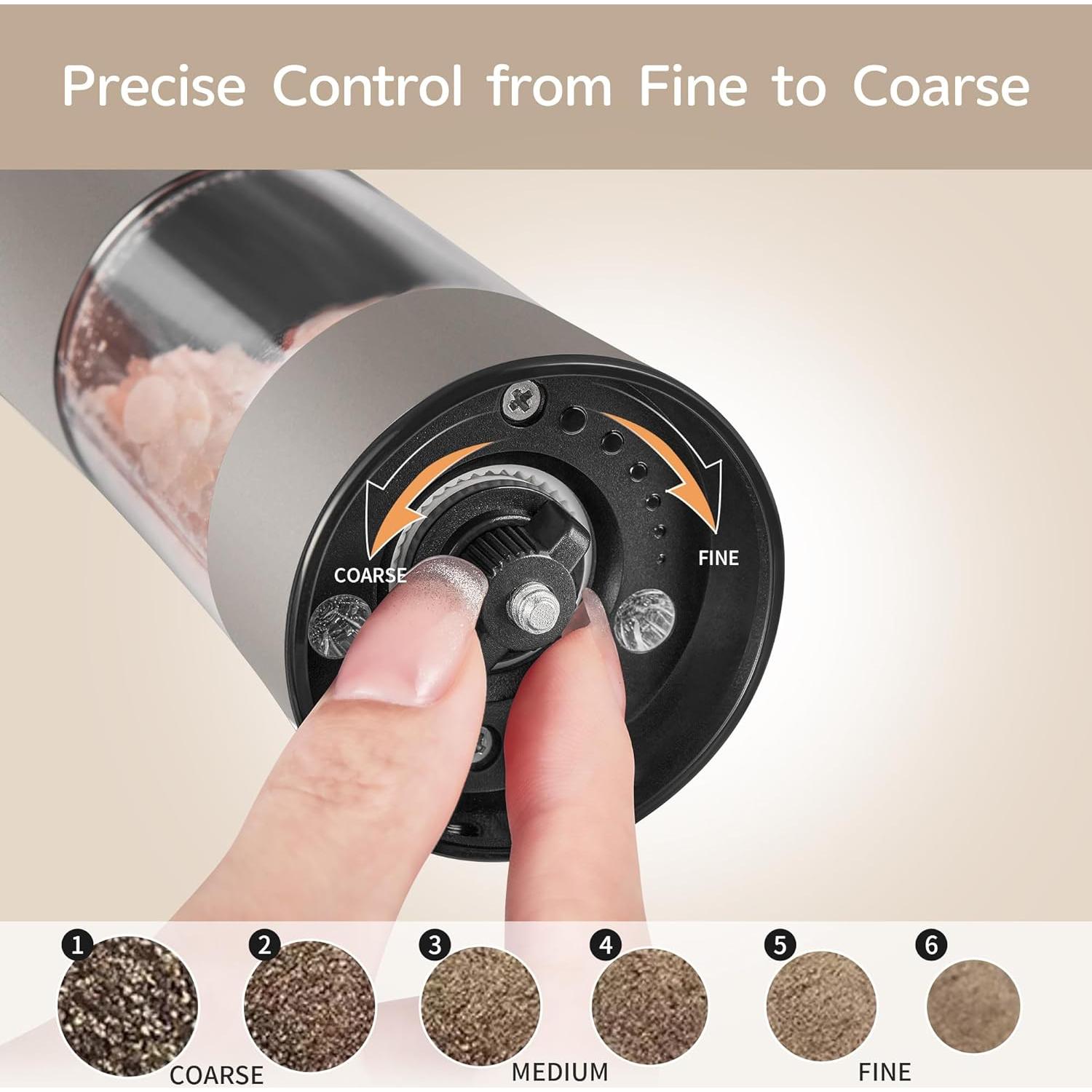 Juego de Molinillos Eléctricos de Sal y Pimienta CULINARY FUN 2 Pzs