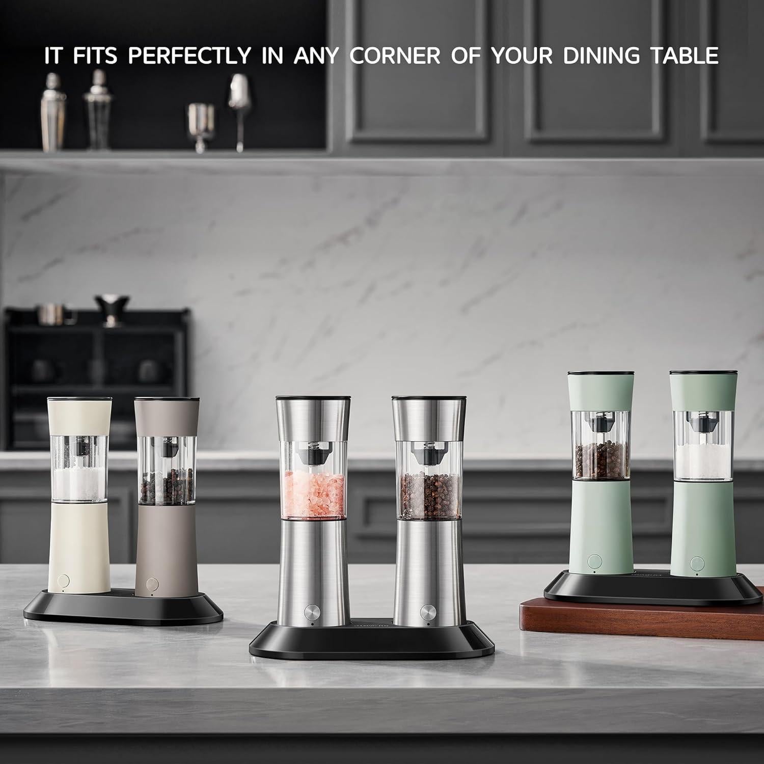 Juego de Molinillos Eléctricos de Sal y Pimienta CULINARY FUN 2 Pzs