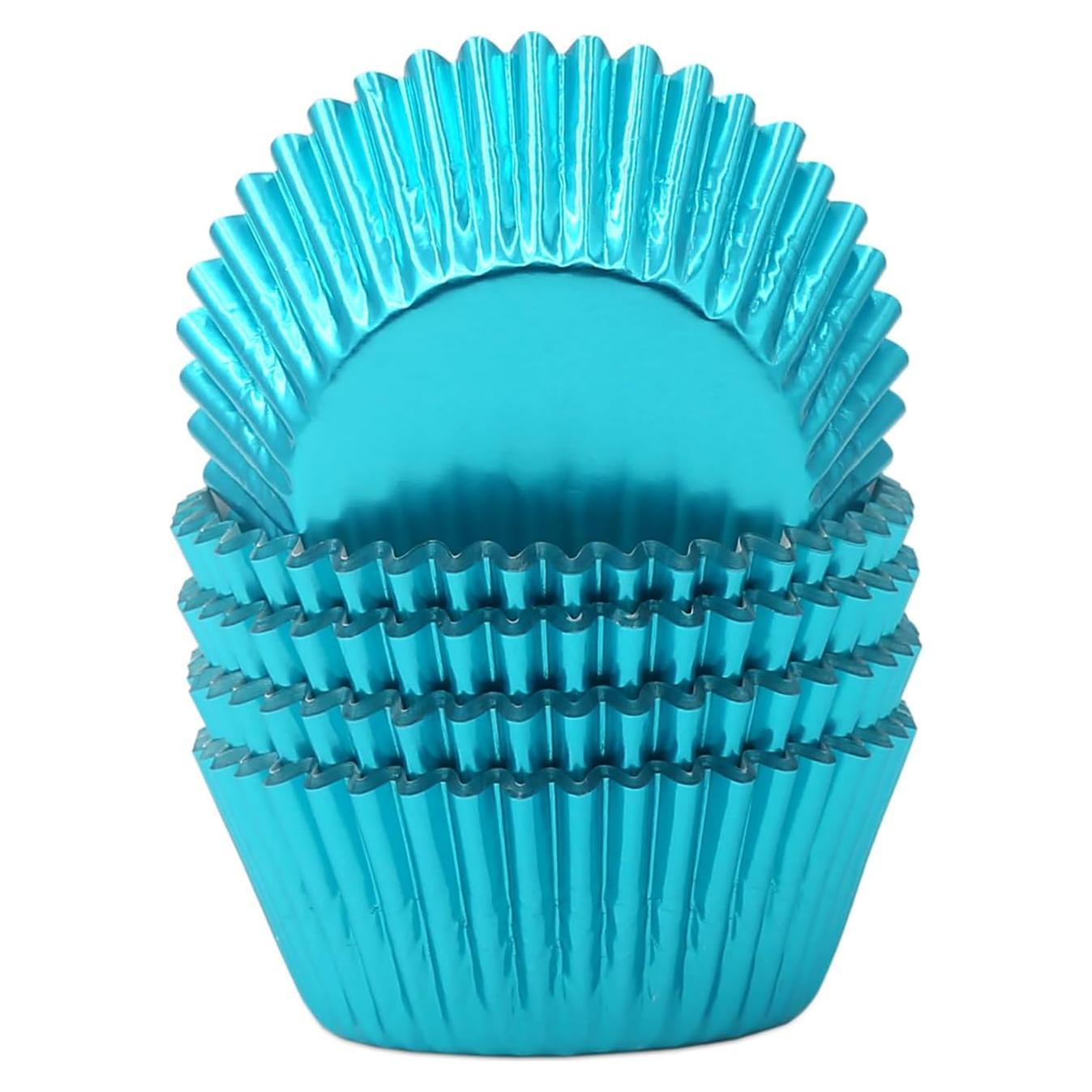 Forros de Cupcake Mombake Aqua Azul 100 Unidades Estándar