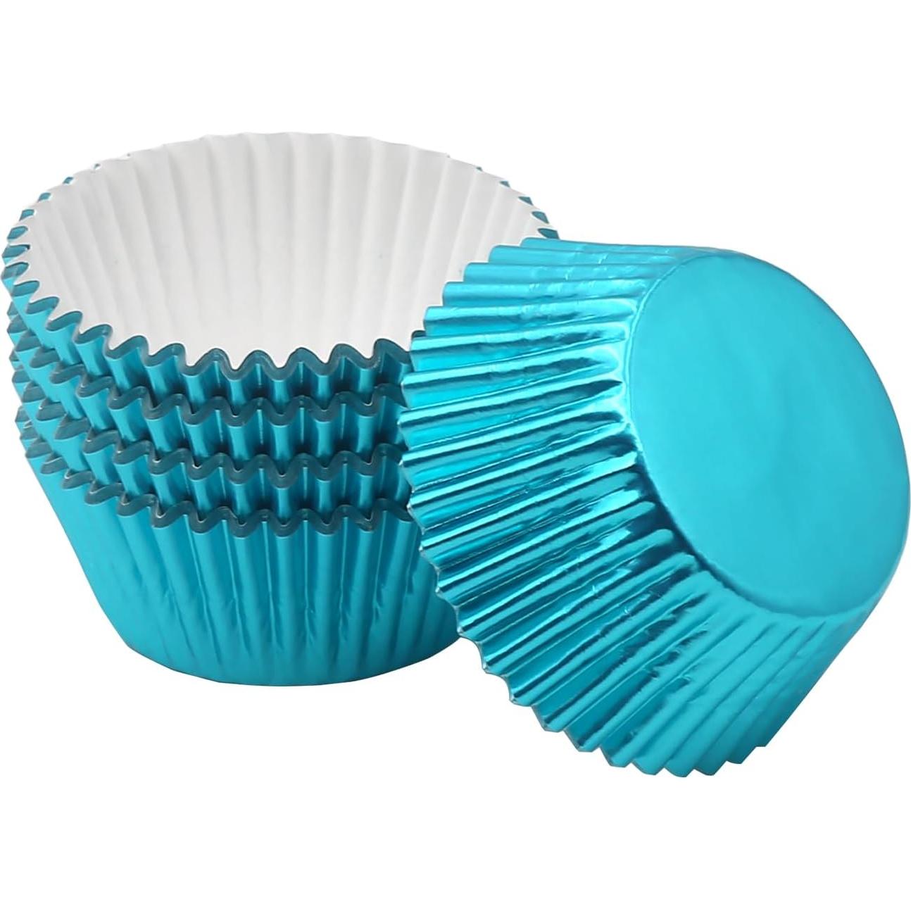 Forros de Cupcake Mombake Aqua Azul 100 Unidades Estándar