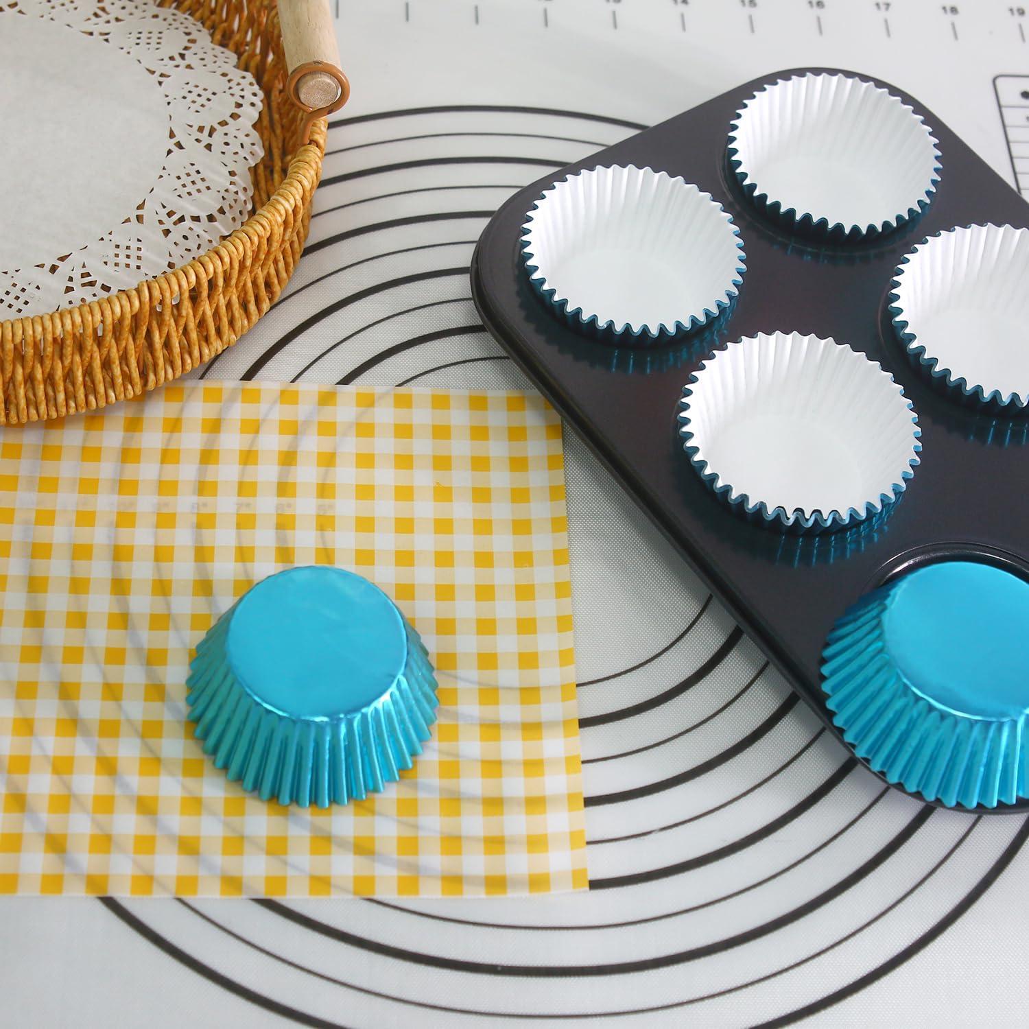 Forros de Cupcake Mombake Aqua Azul 100 Unidades Estándar