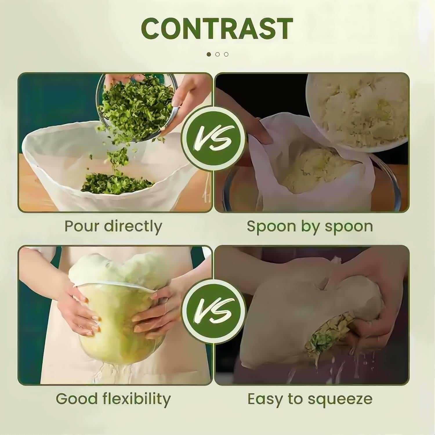 5PCS Bolsas de Tela de Queso RQAMRCU Reutilizables Nylon