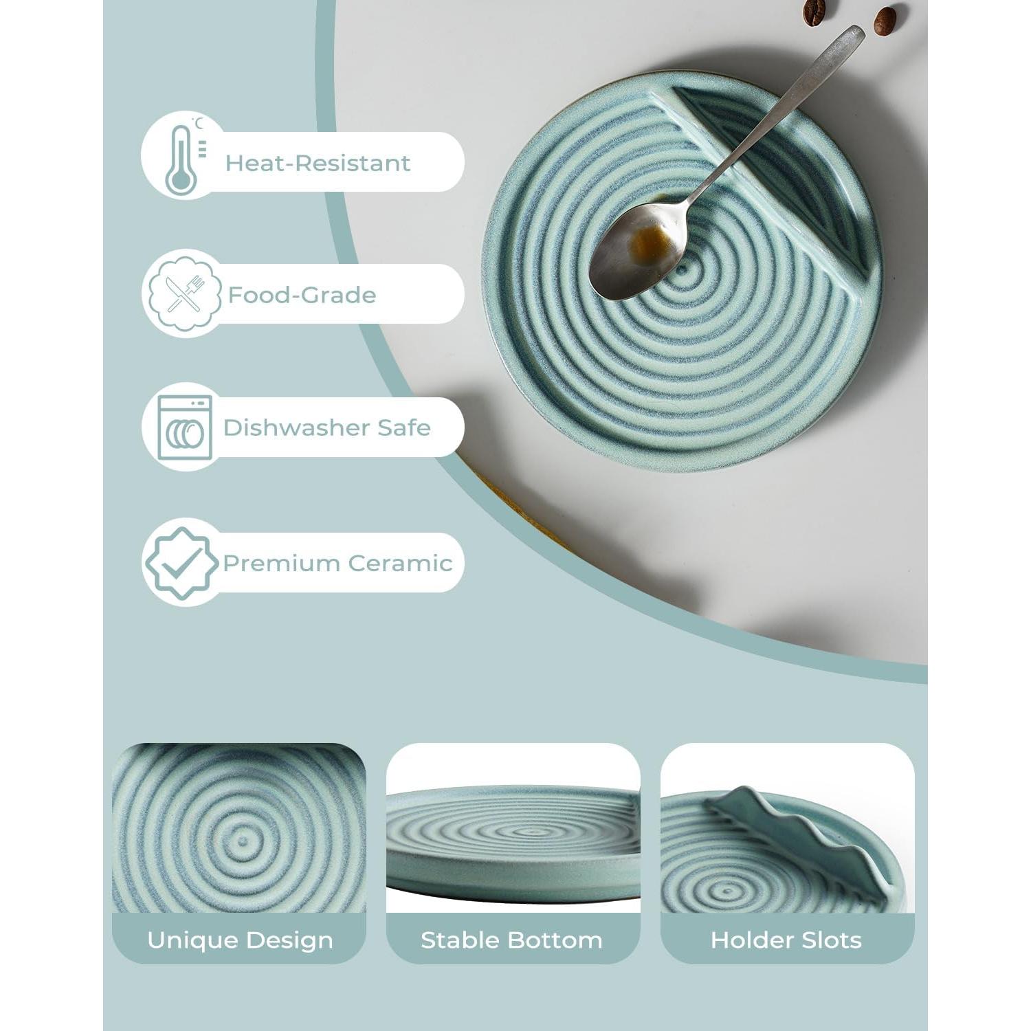 Soporte para Cucharas KOKUNKA Cerámica Azul 15 cm