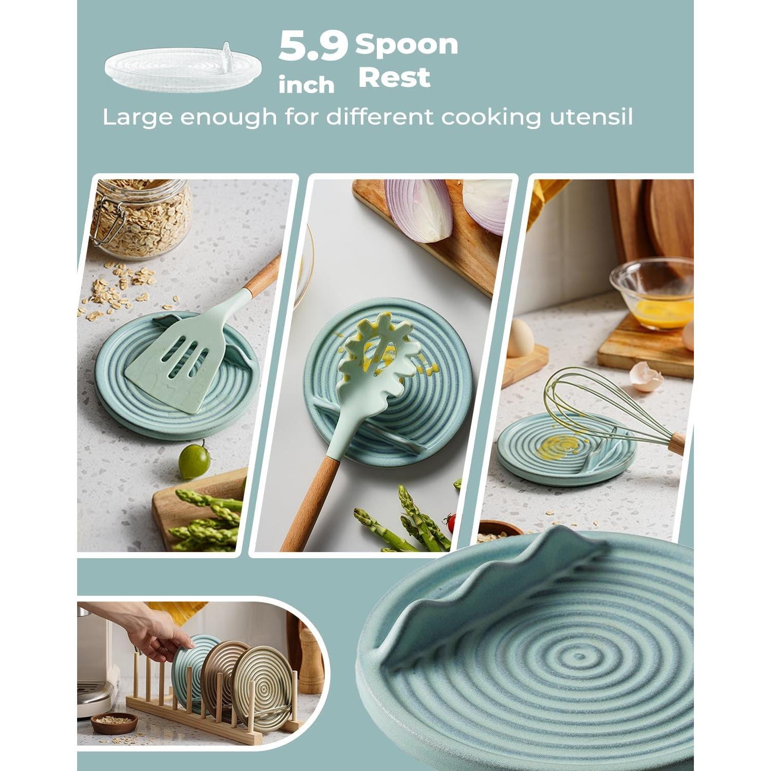 Soporte para Cucharas KOKUNKA Cerámica Azul 15 cm