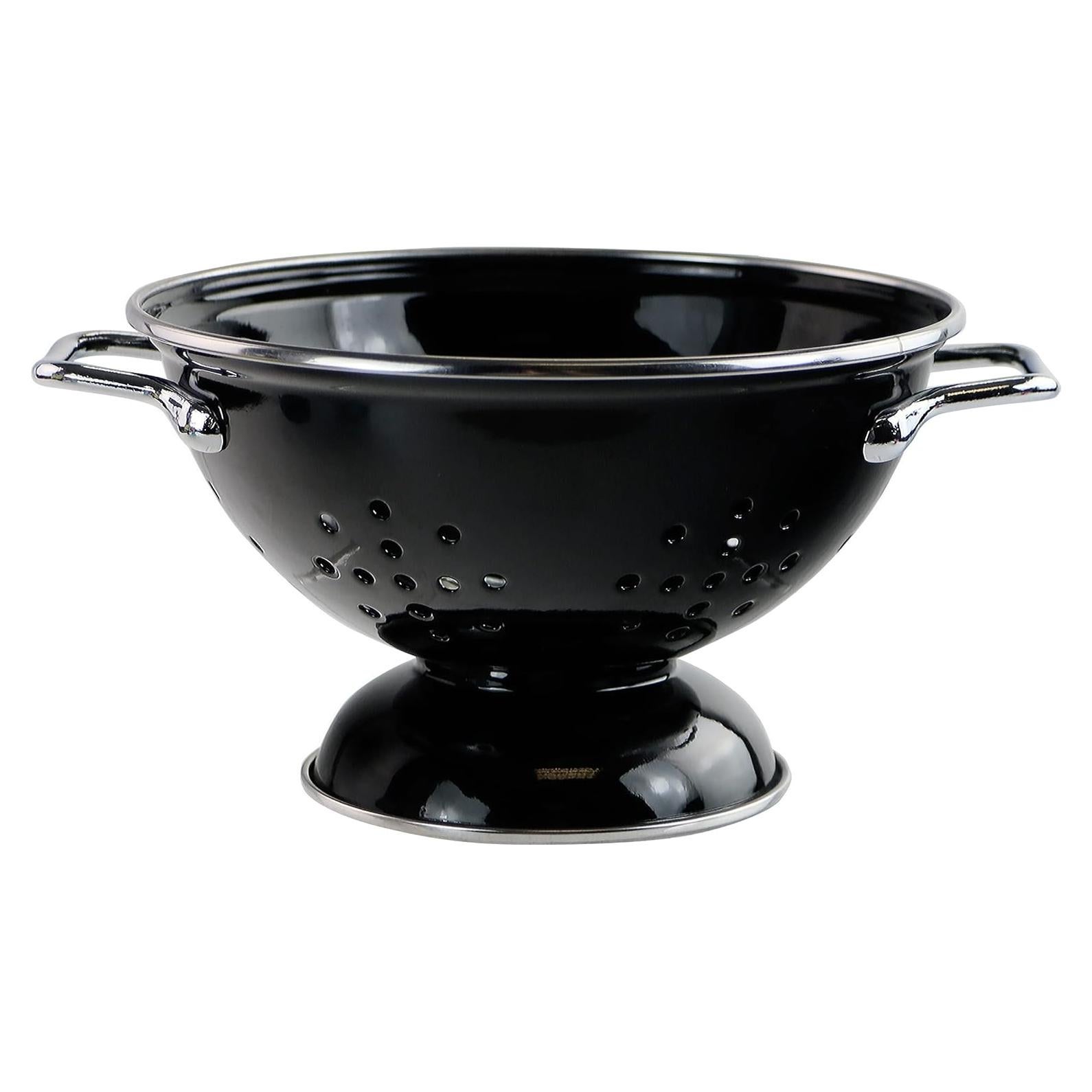 Colador Enameled Reston Lloyd Calypso 1 Cuarto Negro 0.94L