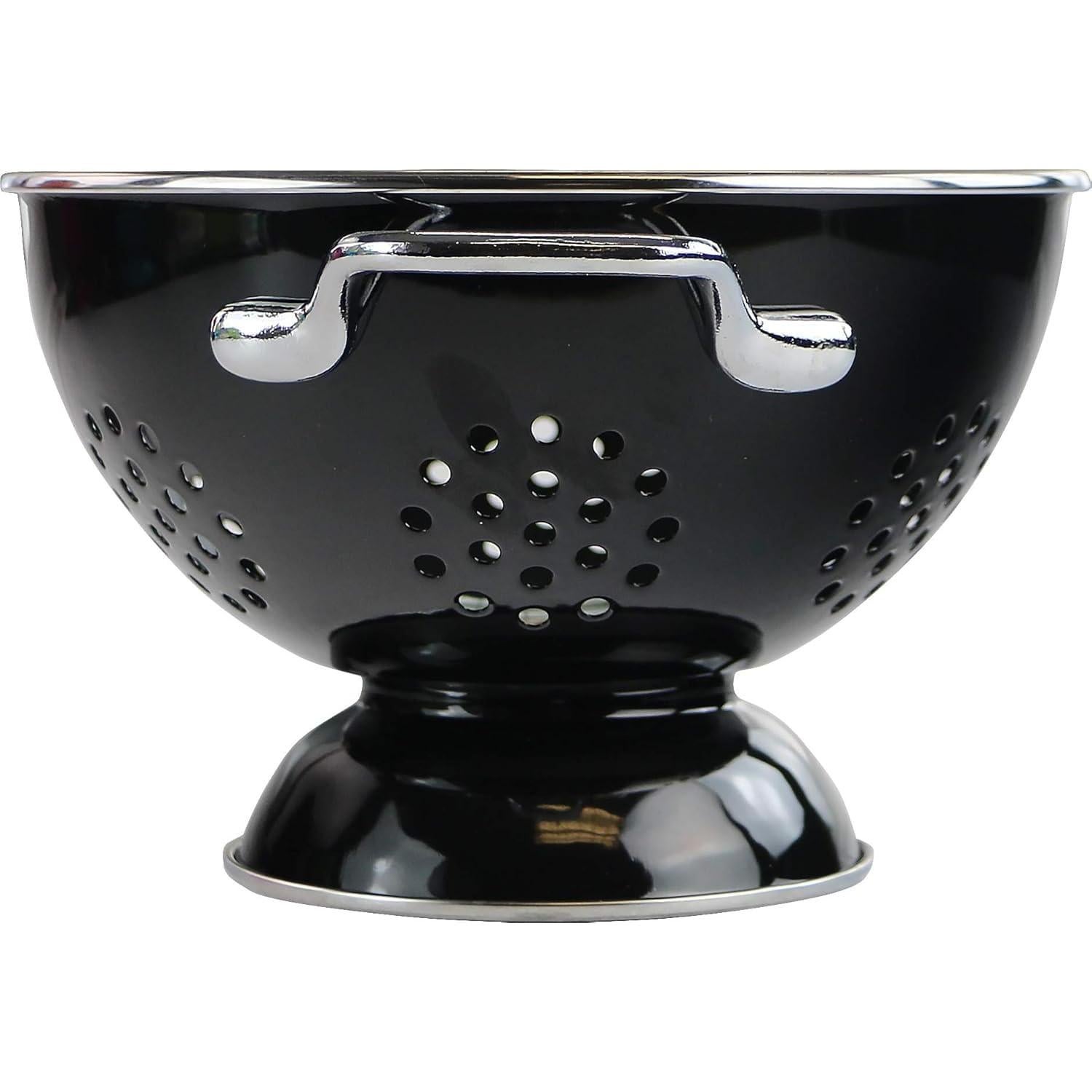 Colador Enameled Reston Lloyd Calypso 1 Cuarto Negro 0.94L