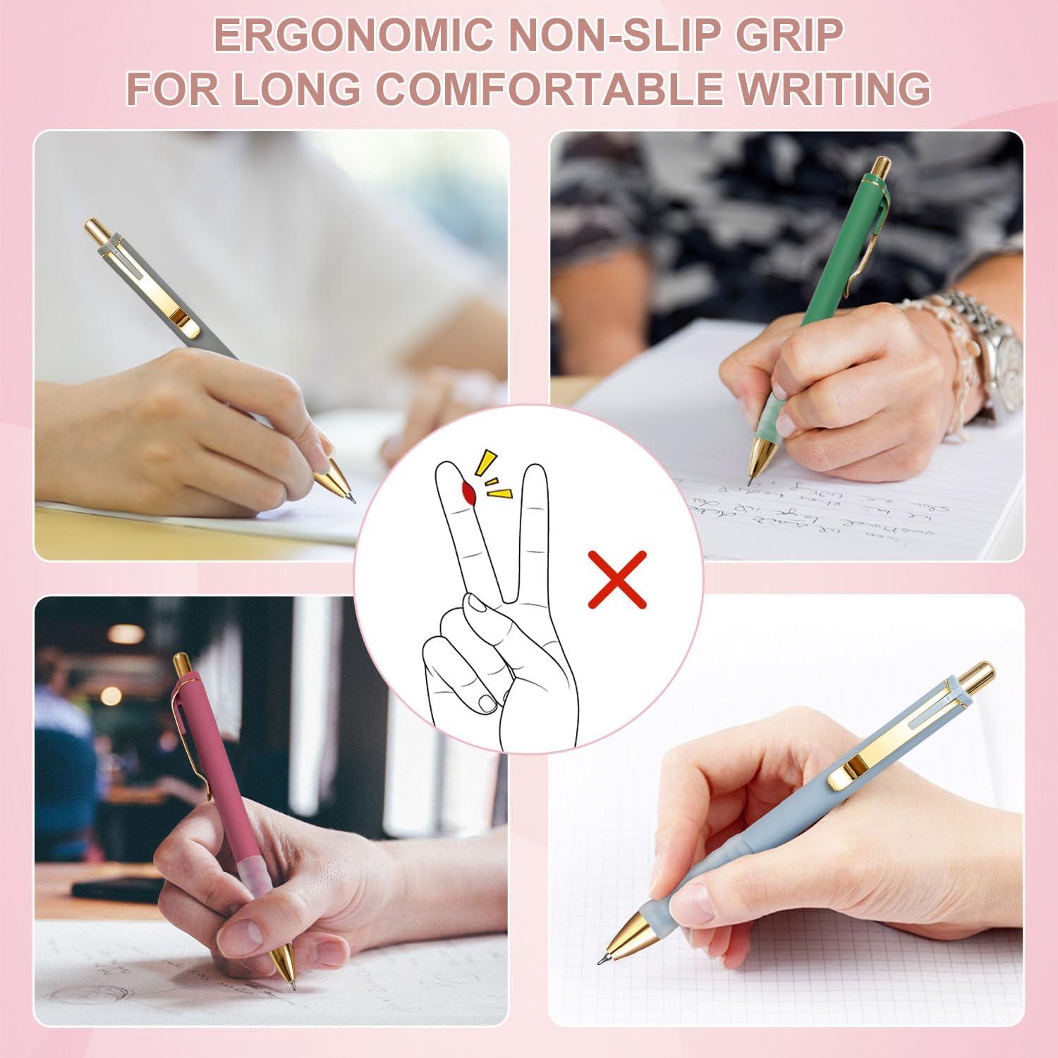 Bolígrafos de Gel Linbsunne 0.5mm Tinta Negra Retráctiles (12 unidades)