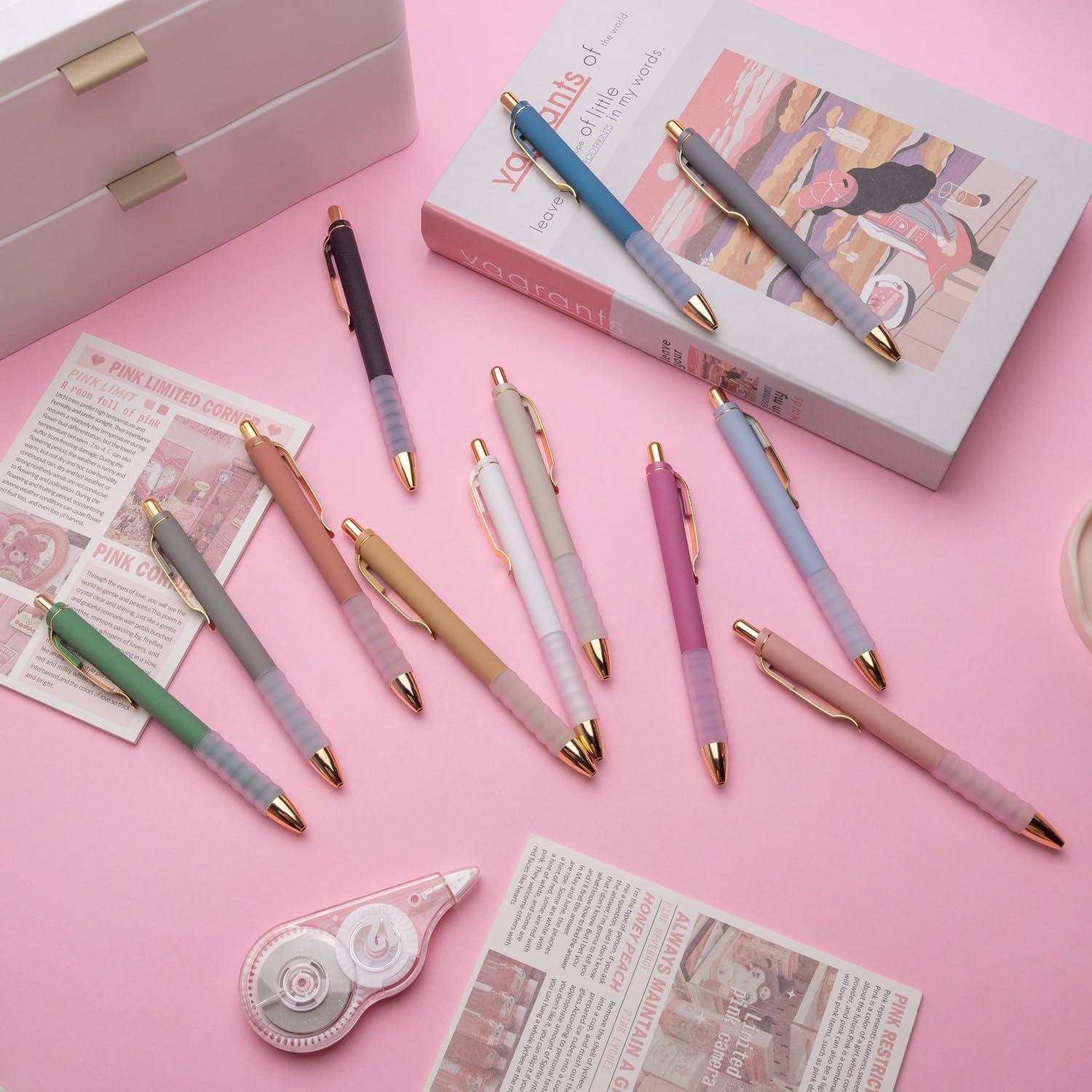 Bolígrafos de Gel Linbsunne 0.5mm Tinta Negra Retráctiles (12 unidades)