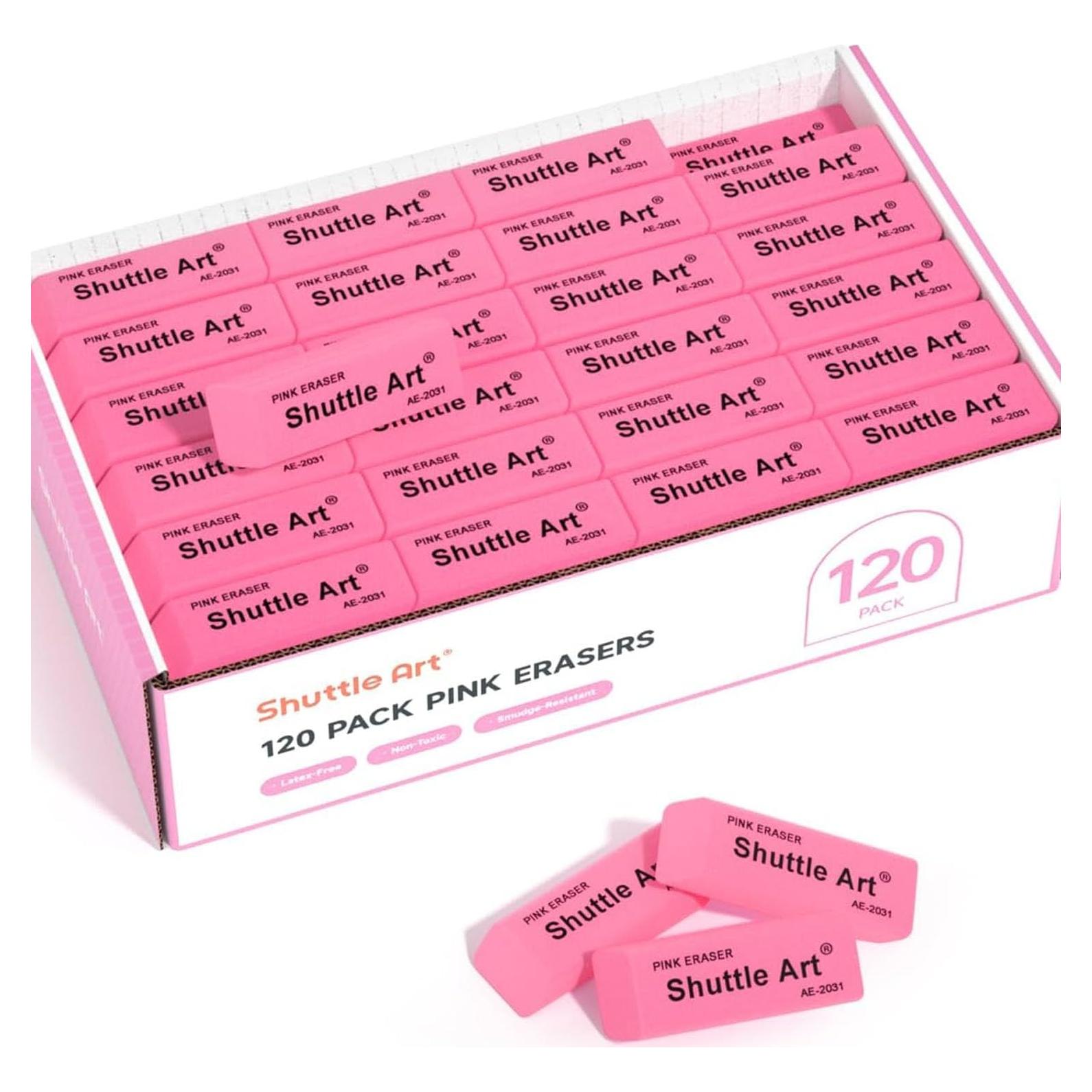 Borradores Rosados Shuttle Art - Paquete de 120 Unidades