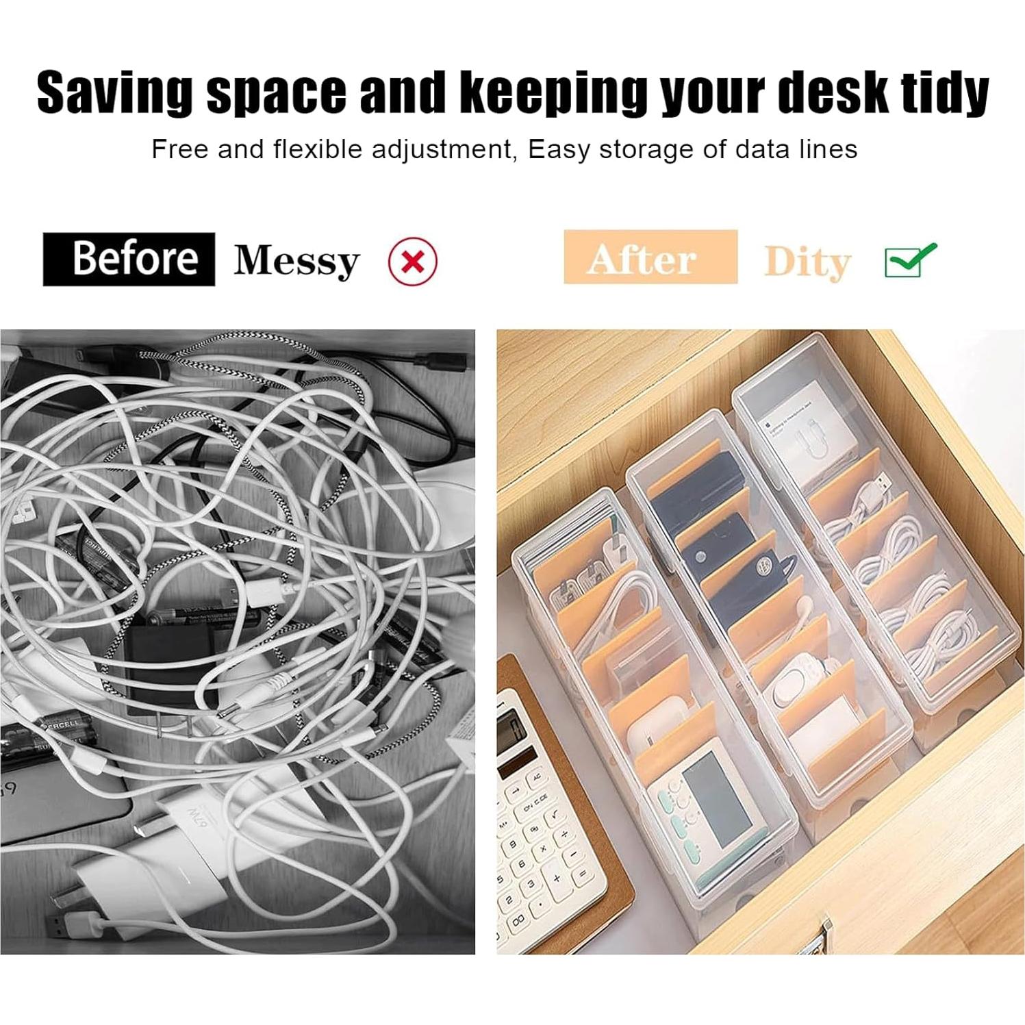 Caja Organizadora de Cables PGTDCAMU con 16 Sujetacables