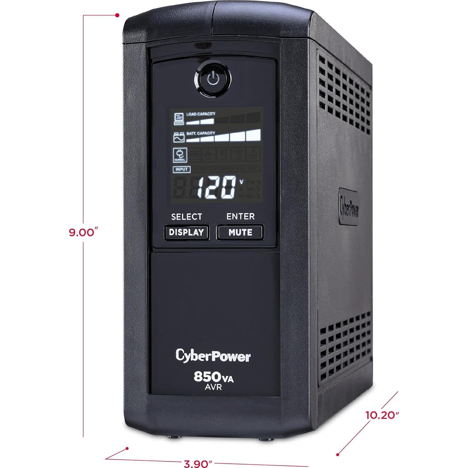 UPS Inteligente CyberPower CP850AVRLCD 850VA 9 Salidas LCD