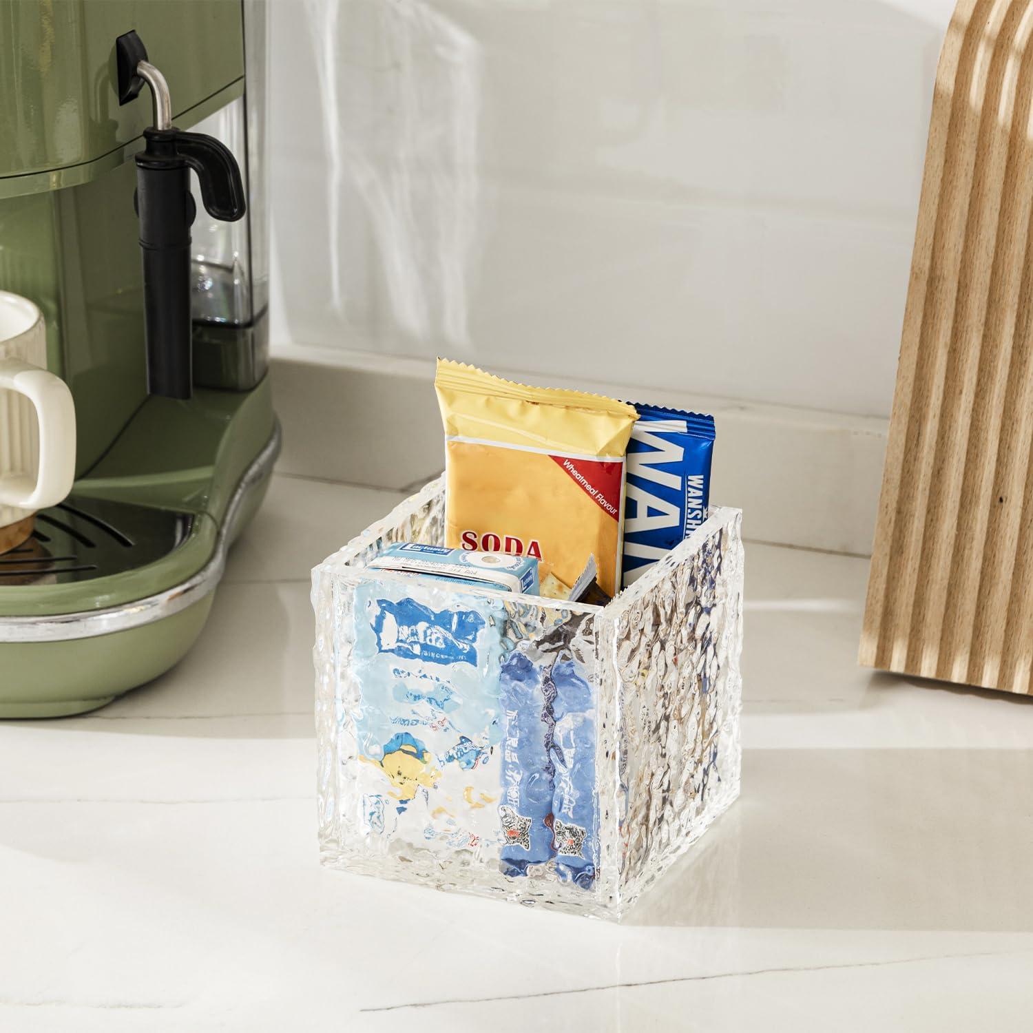 Soporte para Control Remoto AIYIZE Acrílico Textura Piedra 10x10x10cm