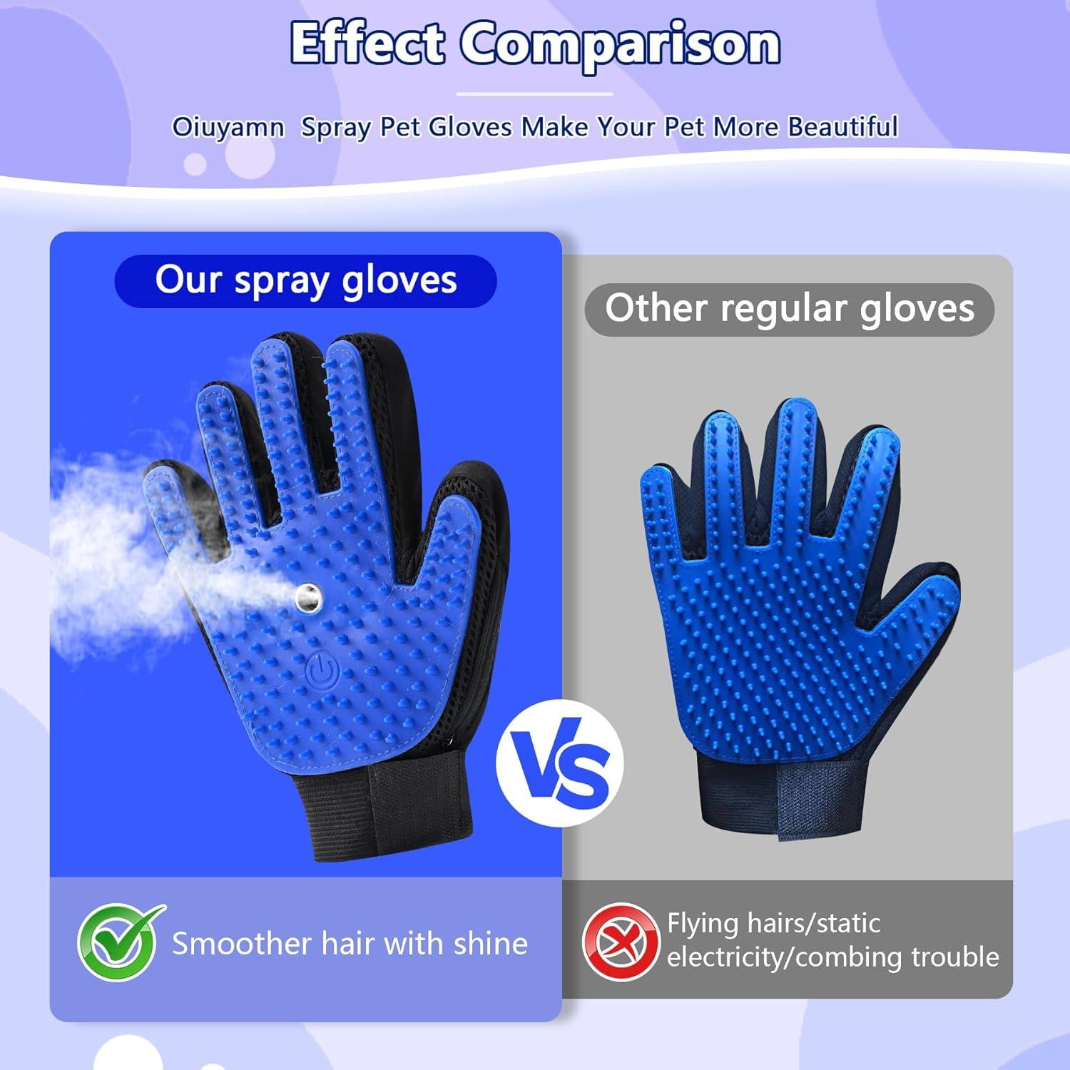 Guantes de Aseo para Mascotas Oiuyamn con Vapor 4 en 1