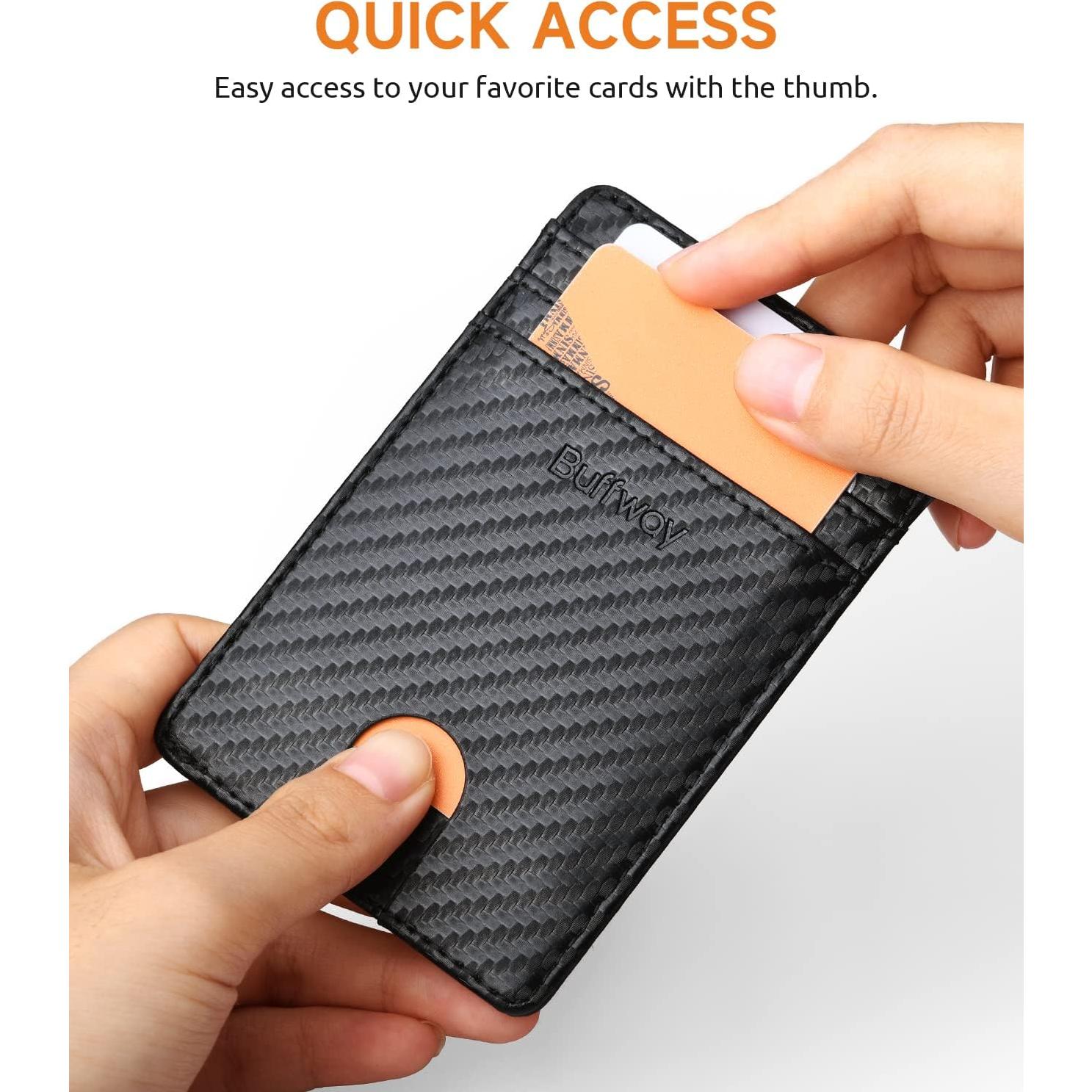 Cartera Slim Buffway para Hombre y Mujer con Bloqueo RFID