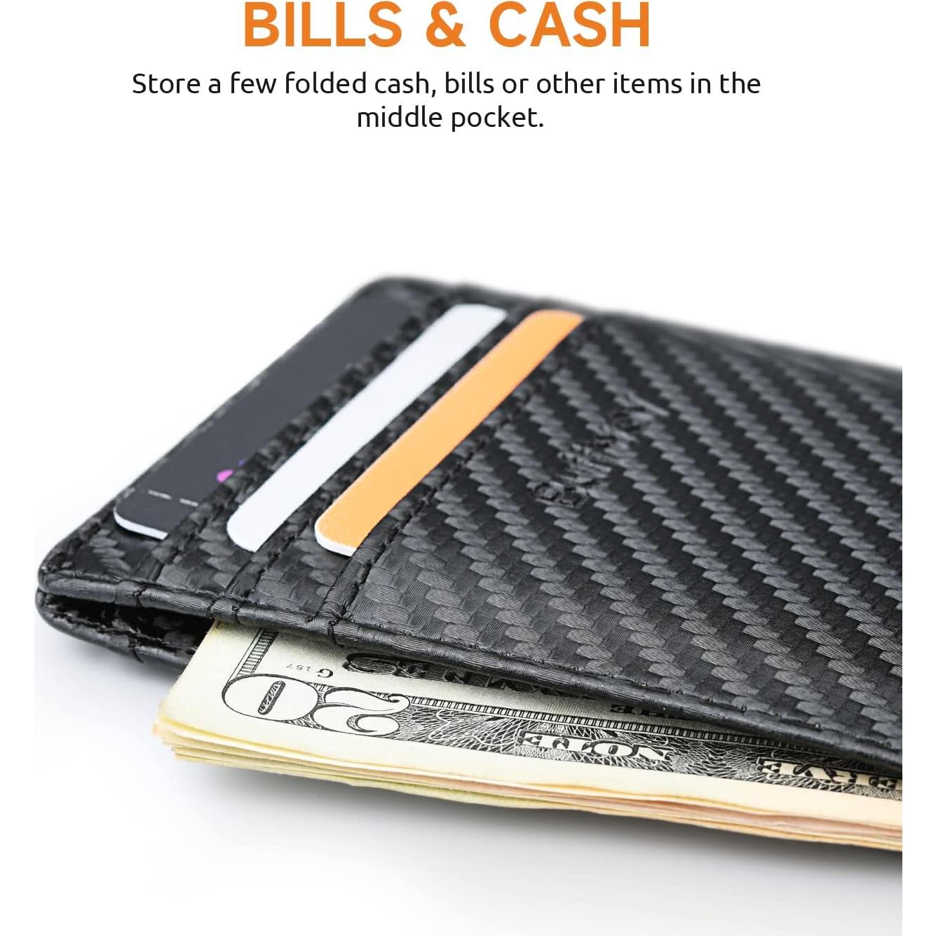 Cartera Slim Buffway para Hombre y Mujer con Bloqueo RFID