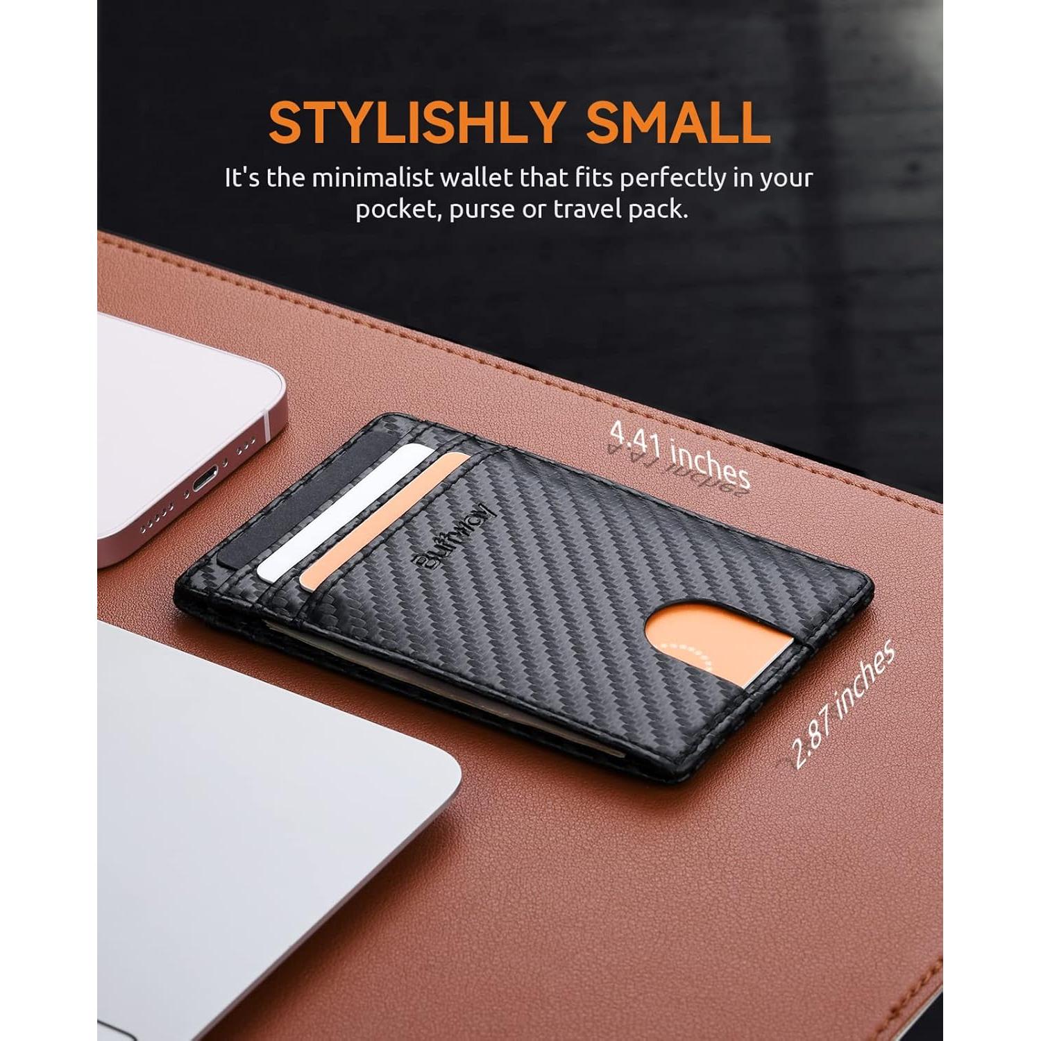 Cartera Slim Buffway para Hombre y Mujer con Bloqueo RFID