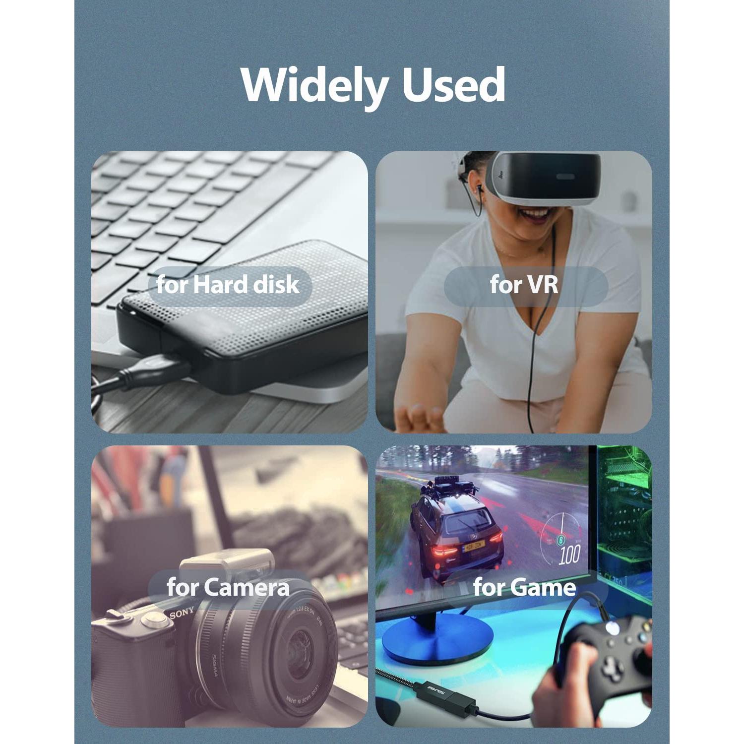 Cable de Extensión USB 3.0 SOLMIMI 1.2m Macho a Hembra