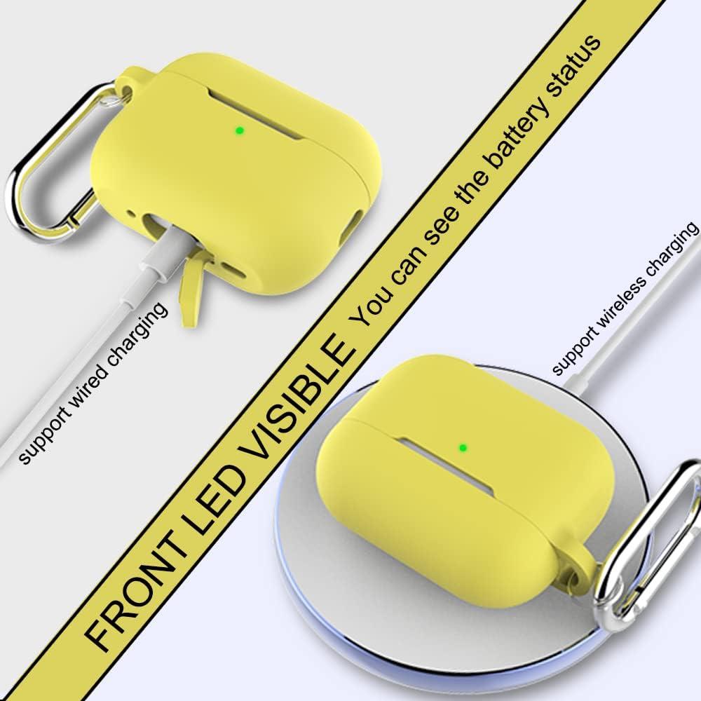Funda de Silicona Amarilla HOOKMEMO para AirPods Pro 2da Gen
