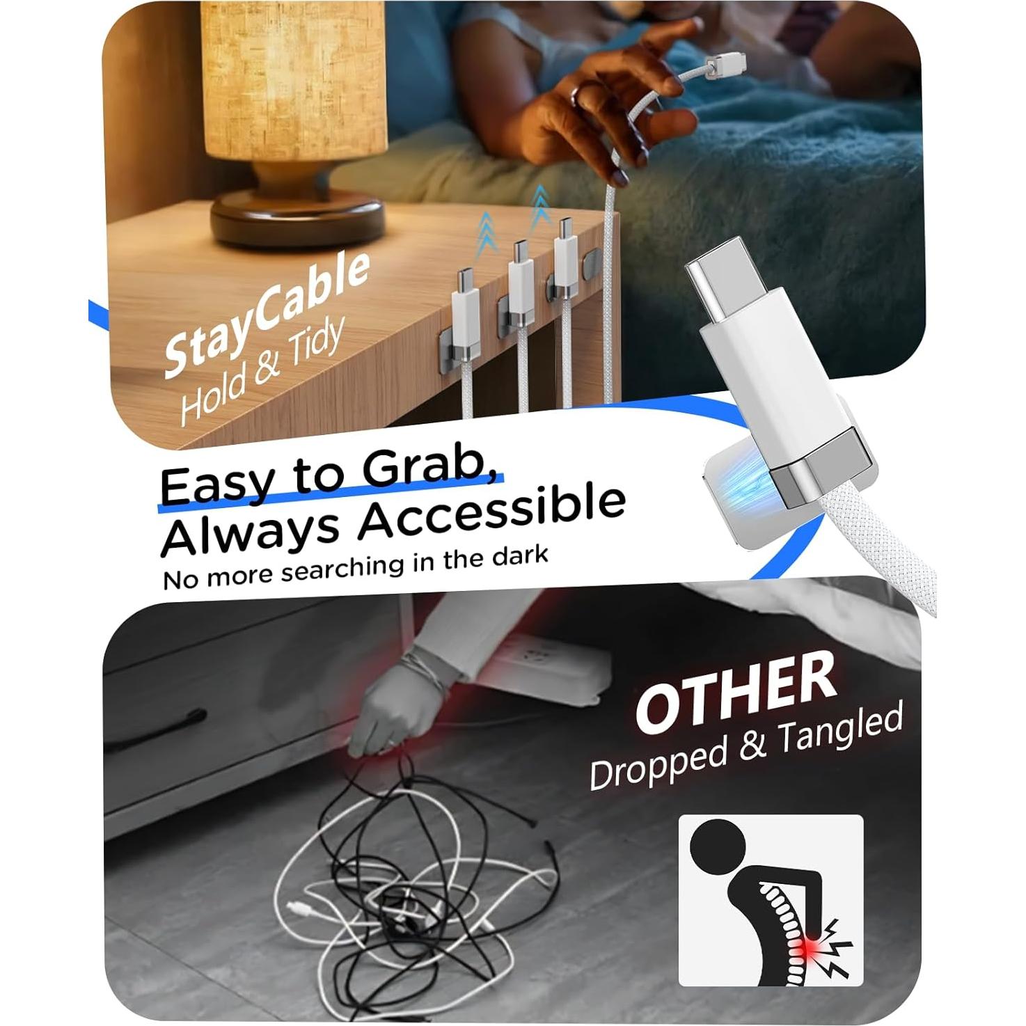 Cable USB A a USB C Magnético 1.52M Magtame Carga Rápida 3A