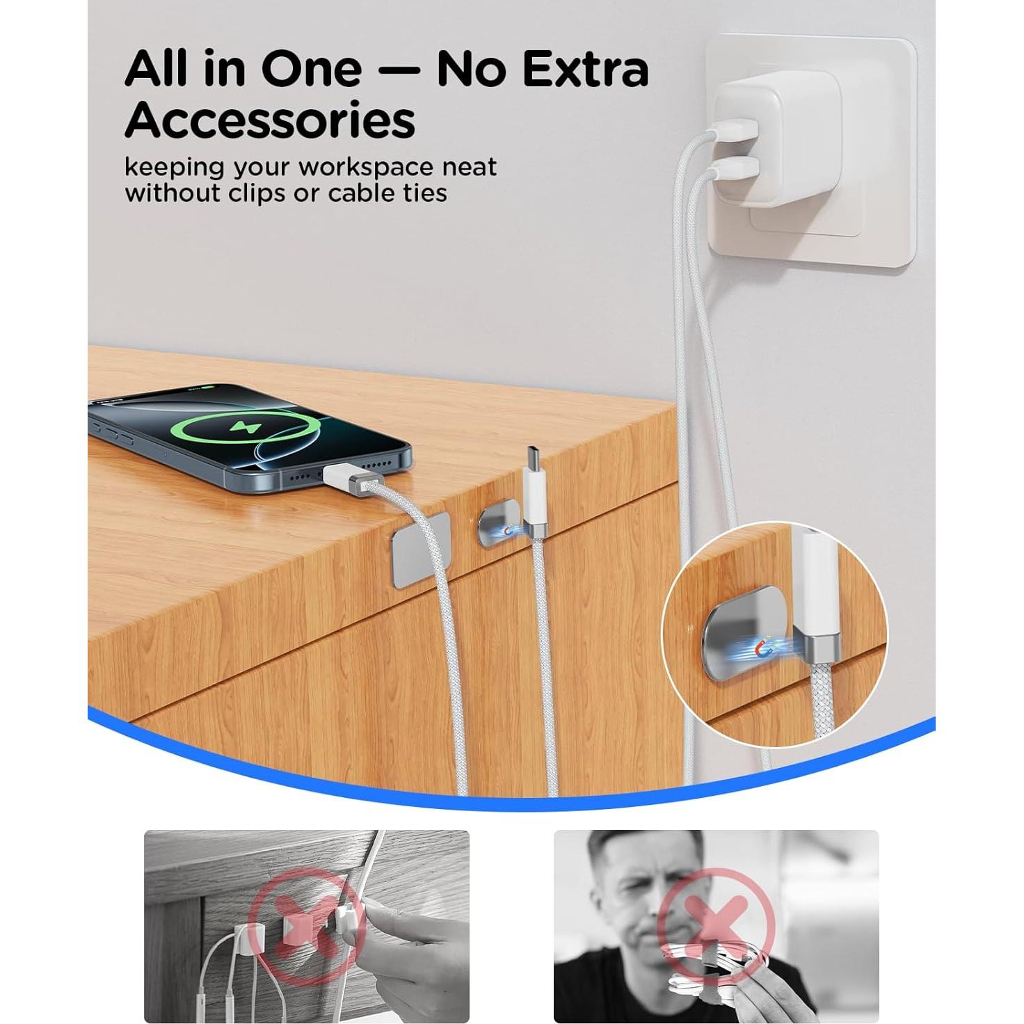 Cable USB A a USB C Magnético 1.52M Magtame Carga Rápida 3A