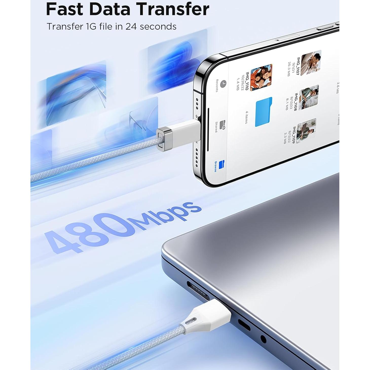 Cable USB A a USB C Magnético 1.52M Magtame Carga Rápida 3A