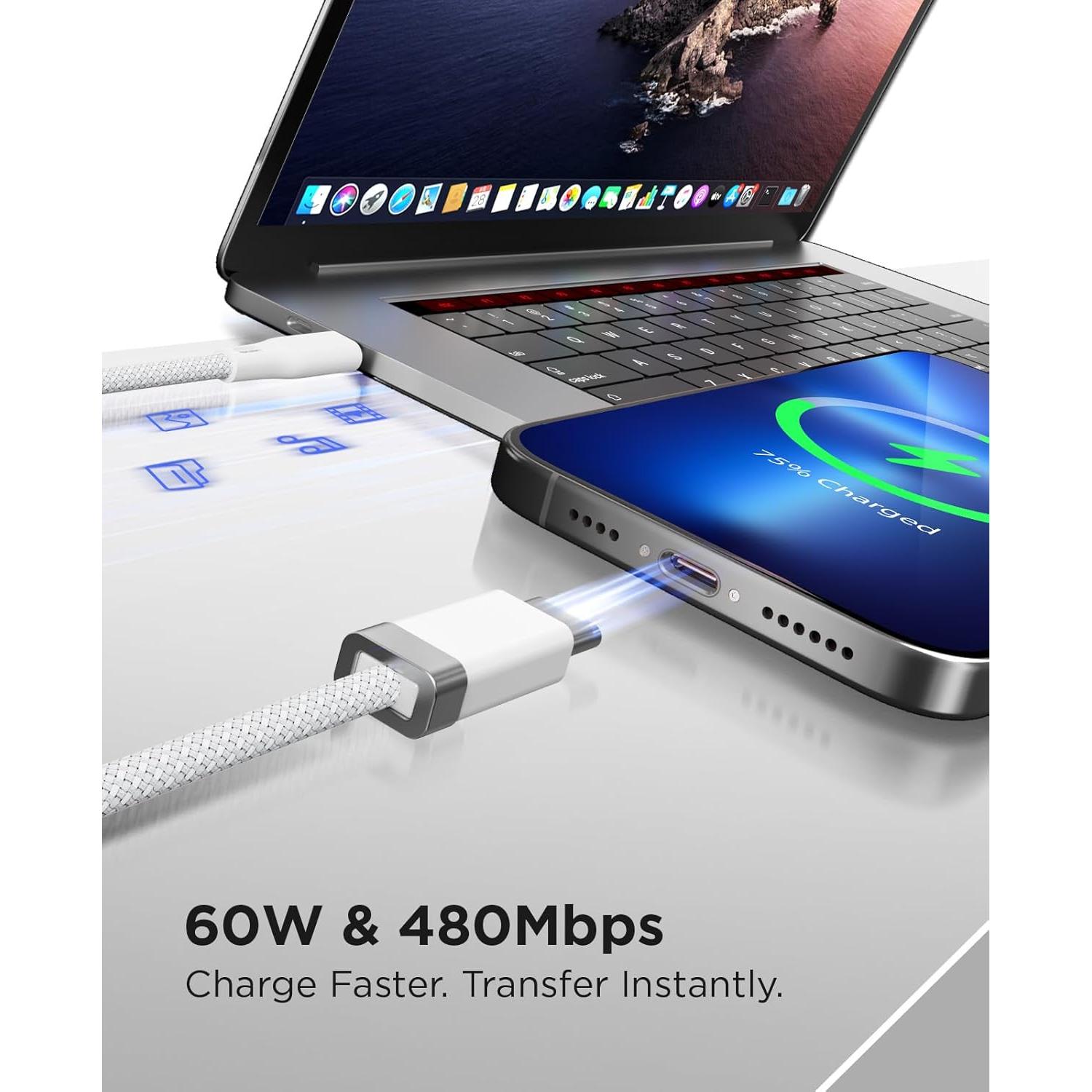 Cable USB C a C Magtame 1.5M con soporte magnético 60W