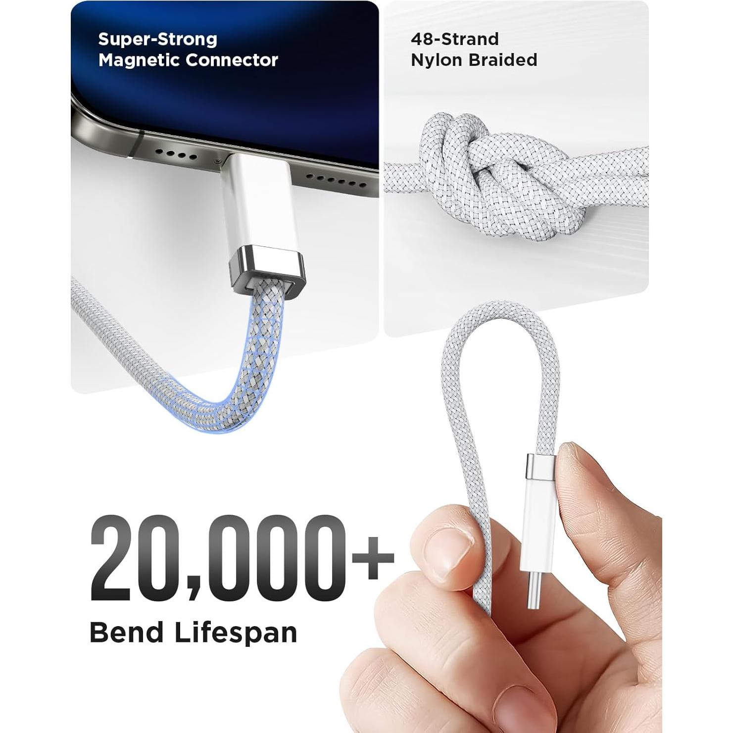 Cable USB C a C Magtame 1.5M con soporte magnético 60W