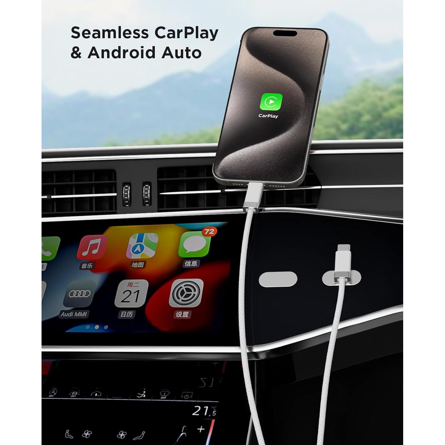 Cable USB C a C Magtame 1.5M con soporte magnético 60W