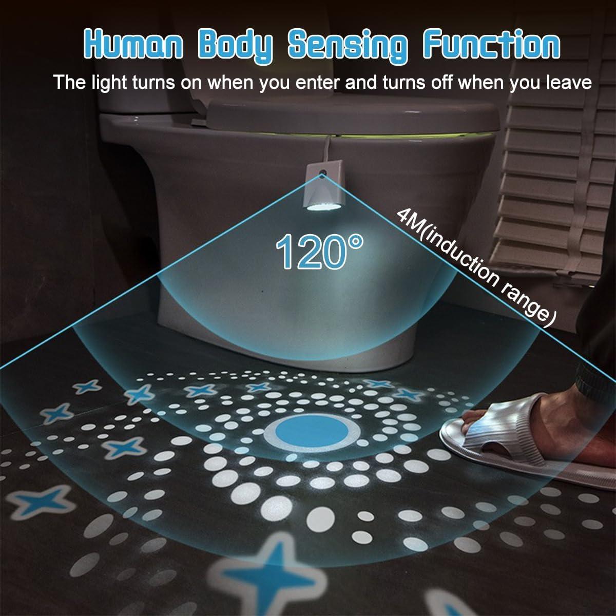 Luz Nocturna LED para Inodoro LEDHOLYT, Recargable, Sensor Movimiento