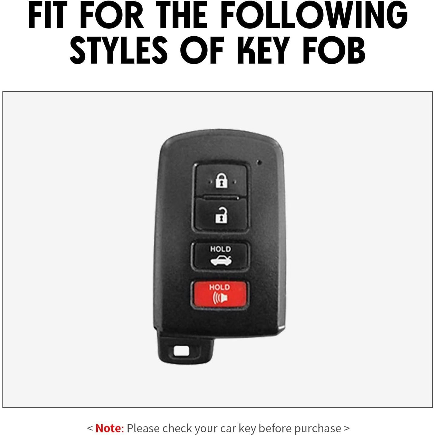 Funda de Llave Silicona Toyota 4 Botones Fibra de Carbono