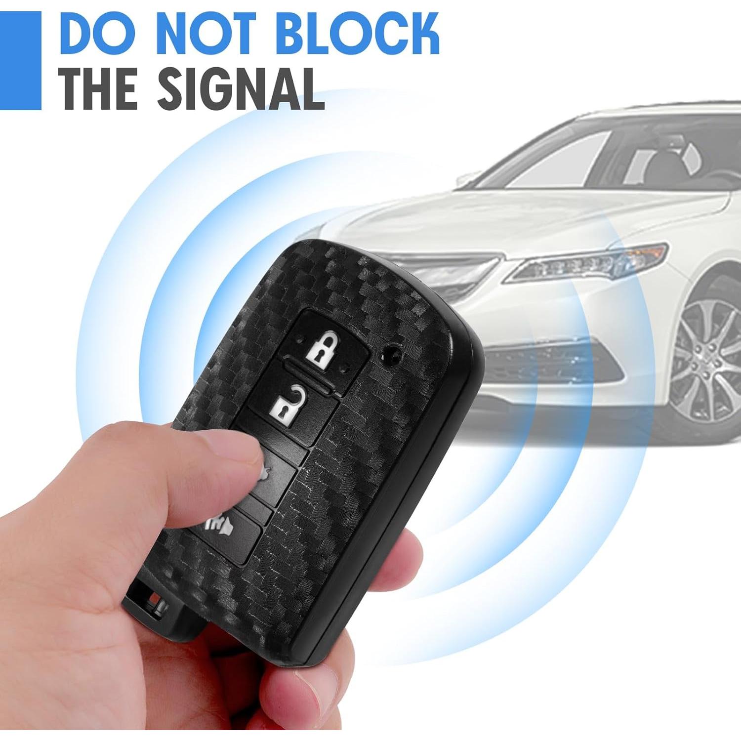 Funda de Llave Silicona Toyota 4 Botones Fibra de Carbono
