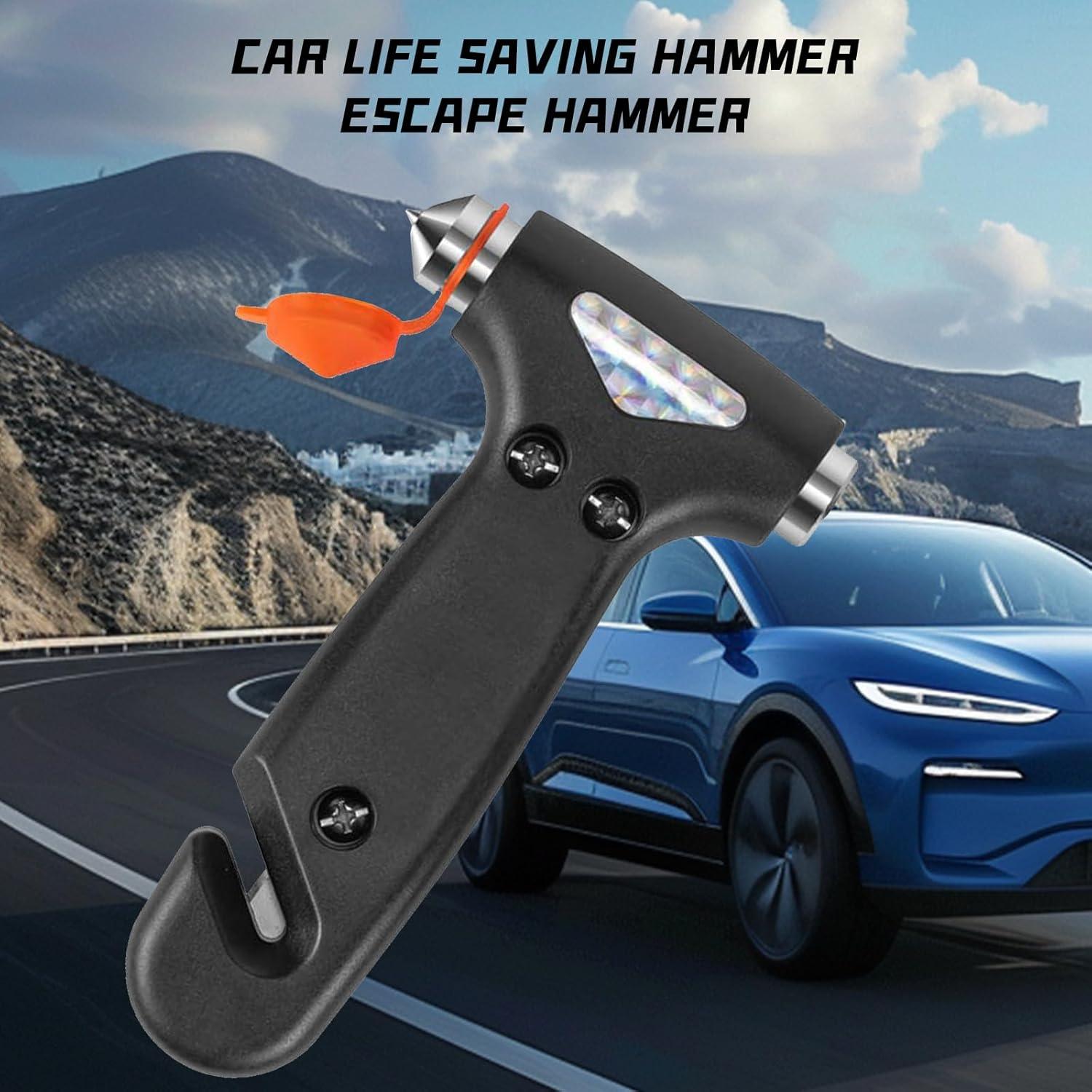 Herramienta de Escape de Emergencia NGHEY 2-en-1 Martillo y Cortador