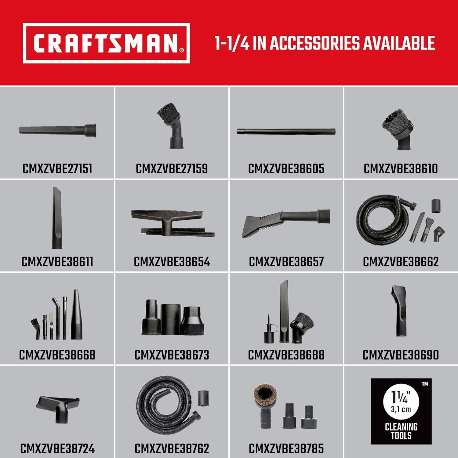 Aspiradora Húmeda y Seca CRAFTSMAN 9.5L 2.5 HP Portátil