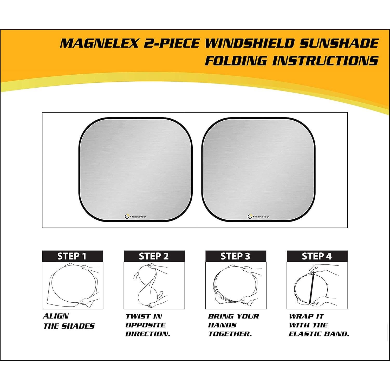 Protector Solar Plegable Magnelex para Parabrisas 82.5x91.5cm